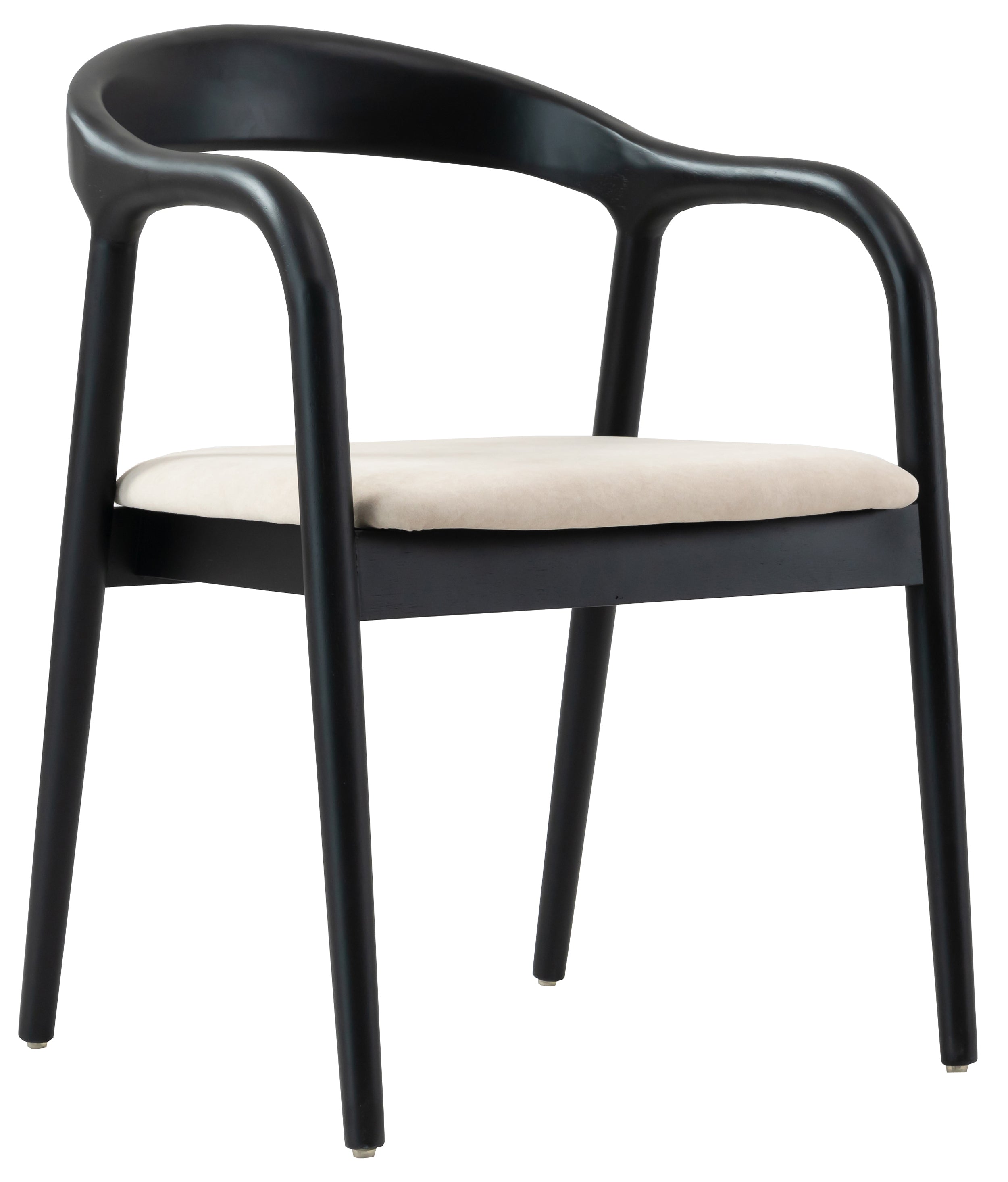 selsey-battione-holzstuhl-esszimmer-beiger-samt-schwarz image 1