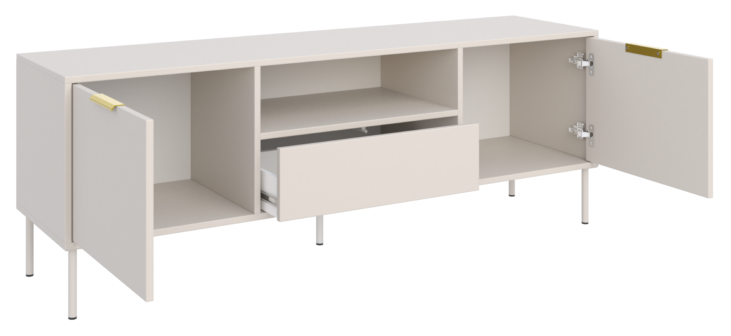selsey-vena-tv-schrank-160-cm-kaschmir-mit-2-t-ren-schublade-nische image 3