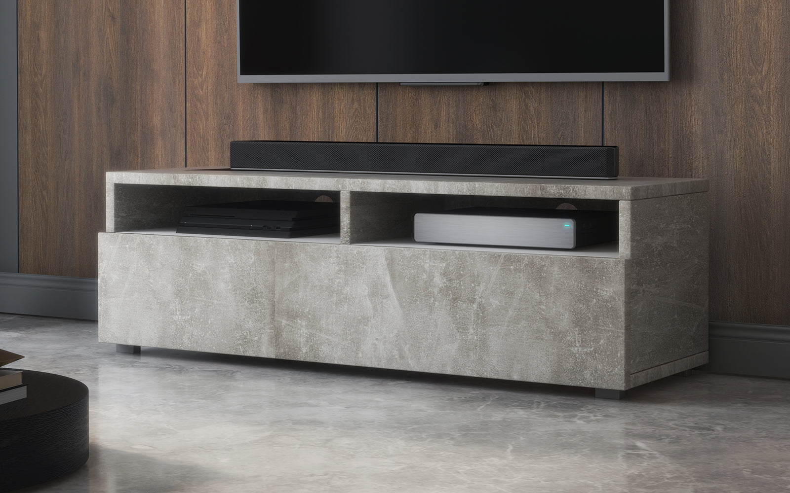 selsey-rednaw-tv-schrank-100-cm-beton-mit-schublade image 2