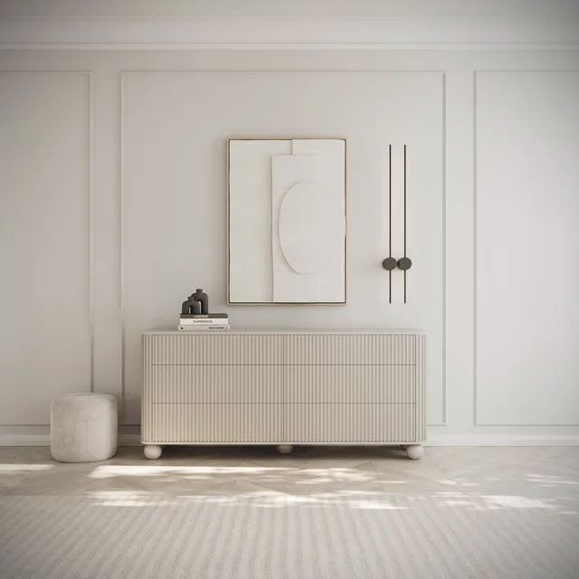 selsey-arvello-kommode-168-cm-mit-6-schubladen-fr-sungen-kugelf-e-beige-sandfarb image 1
