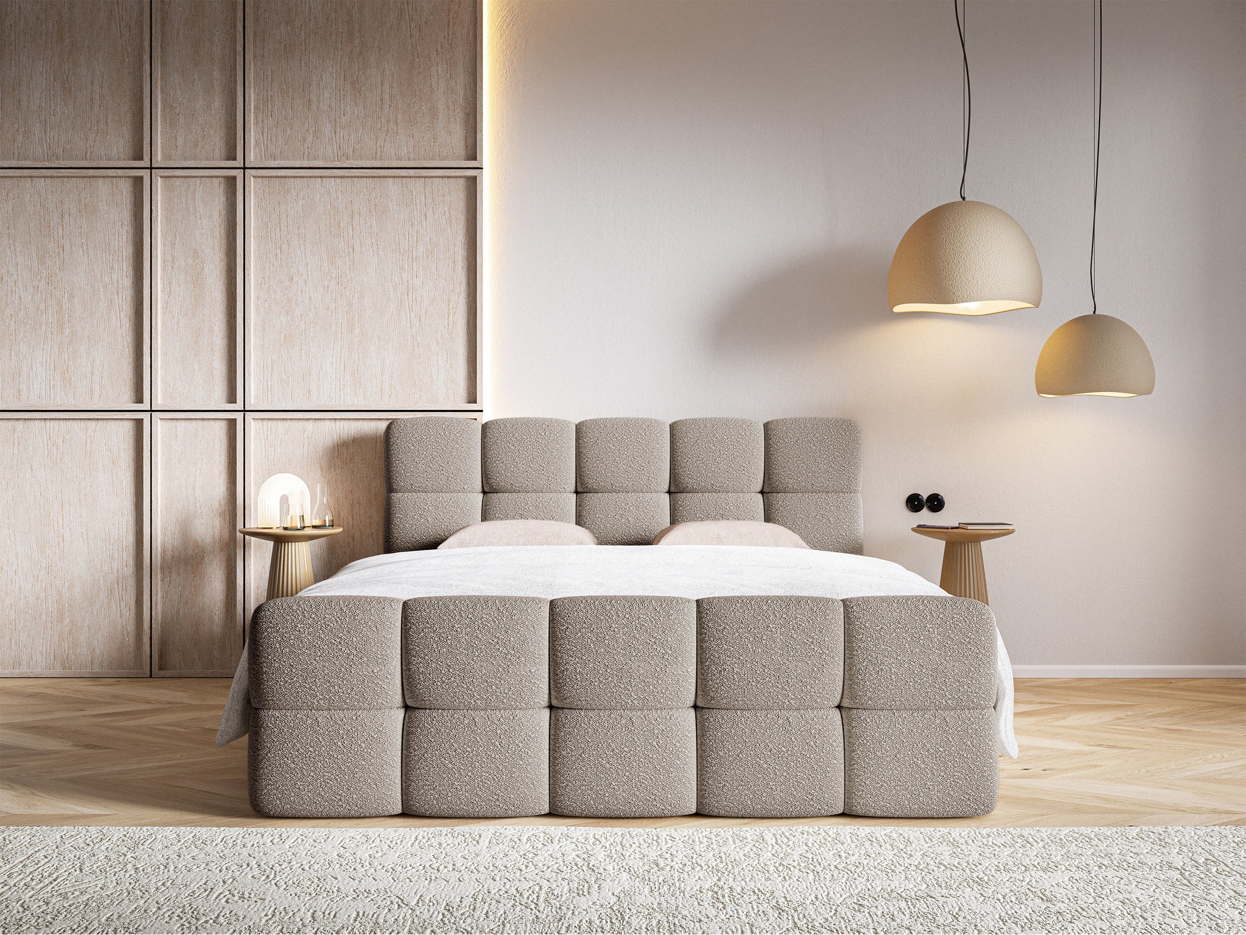 selsey-cloudy-kontinentalbett-140x200-cm-mit-stauraum-und-topper-graubeige-boucl image 2