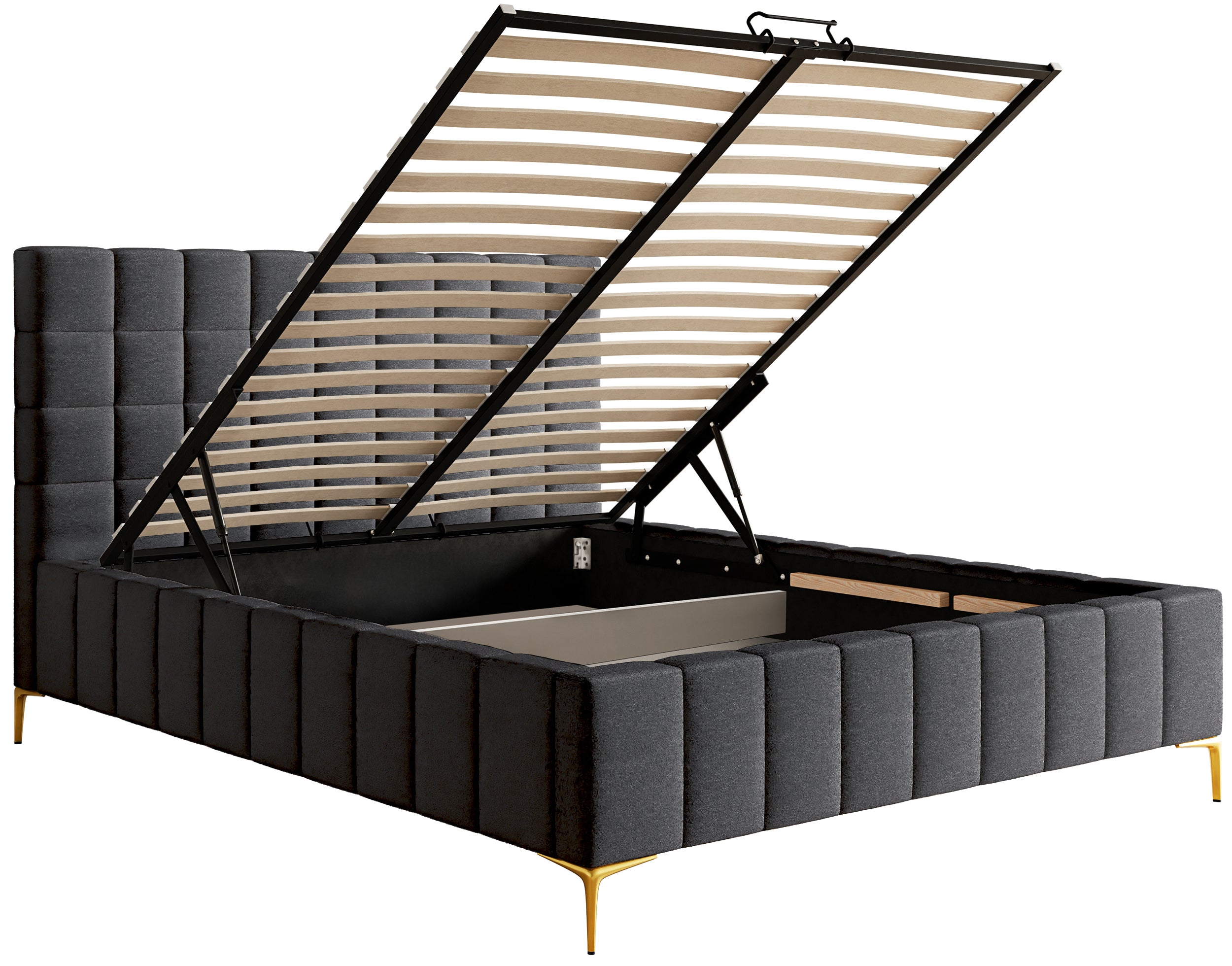 selsey-szejlo-gepolstertes-bett-160x200-cm-mit-stauraum-metallrahmen-dunkelgraue image 5
