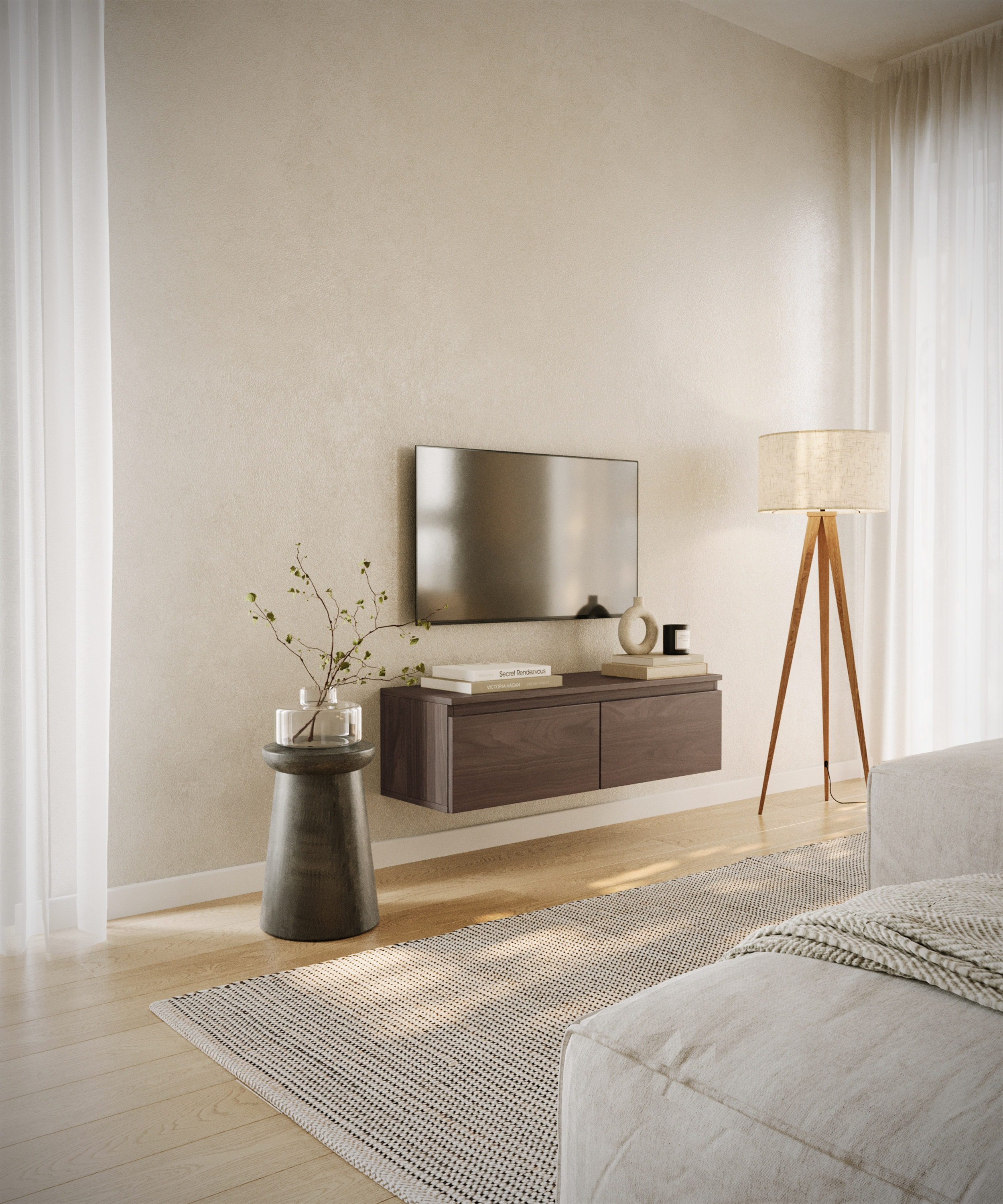 selsey-bemmi-h-ngender-tv-schrank-100-cm-wisconsin-nussbaum image 2