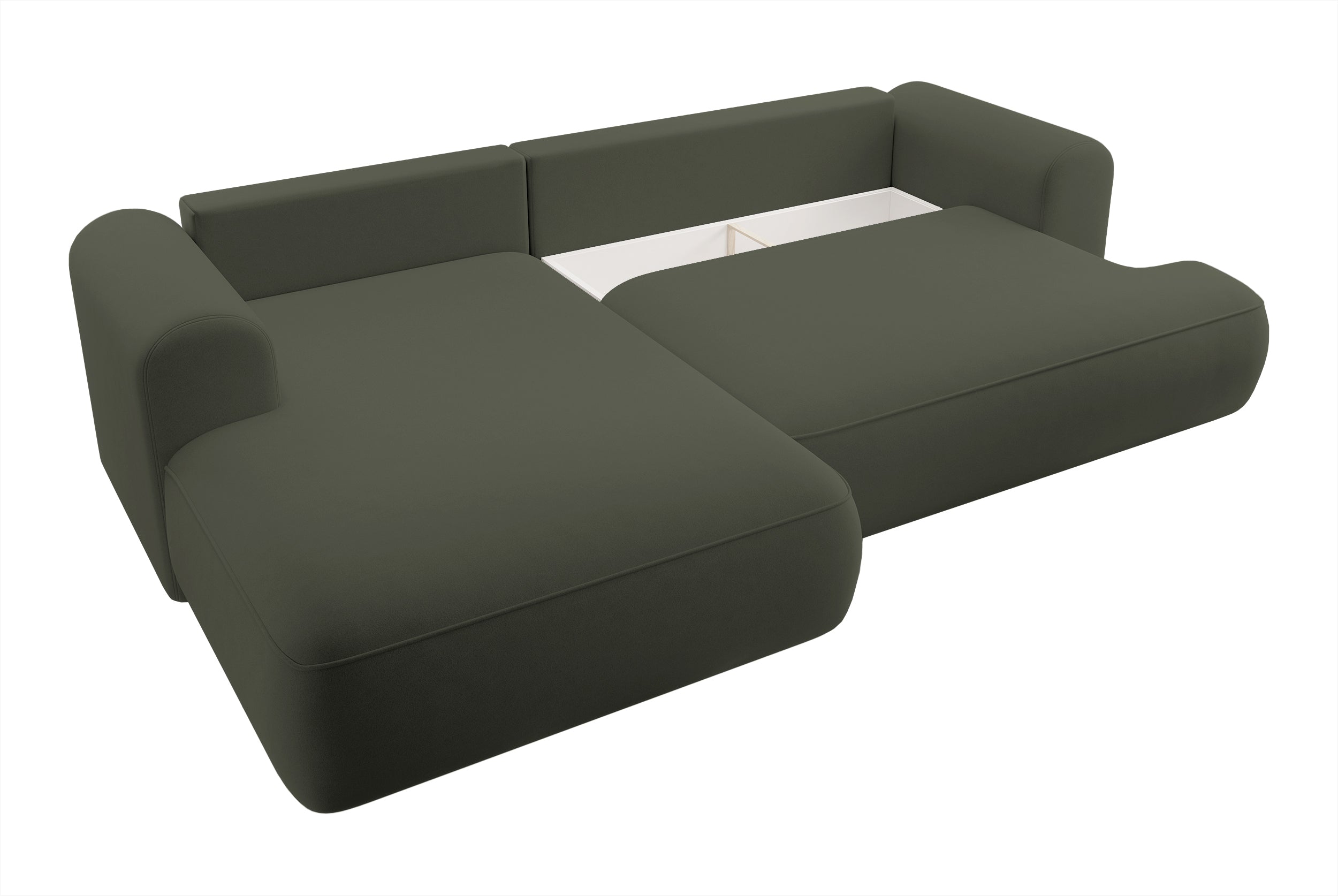 selsey-ovo-ecksofa-mit-schlaffunktion-l-form-links-olivgr-ner-samt-mit-stauraum image 6