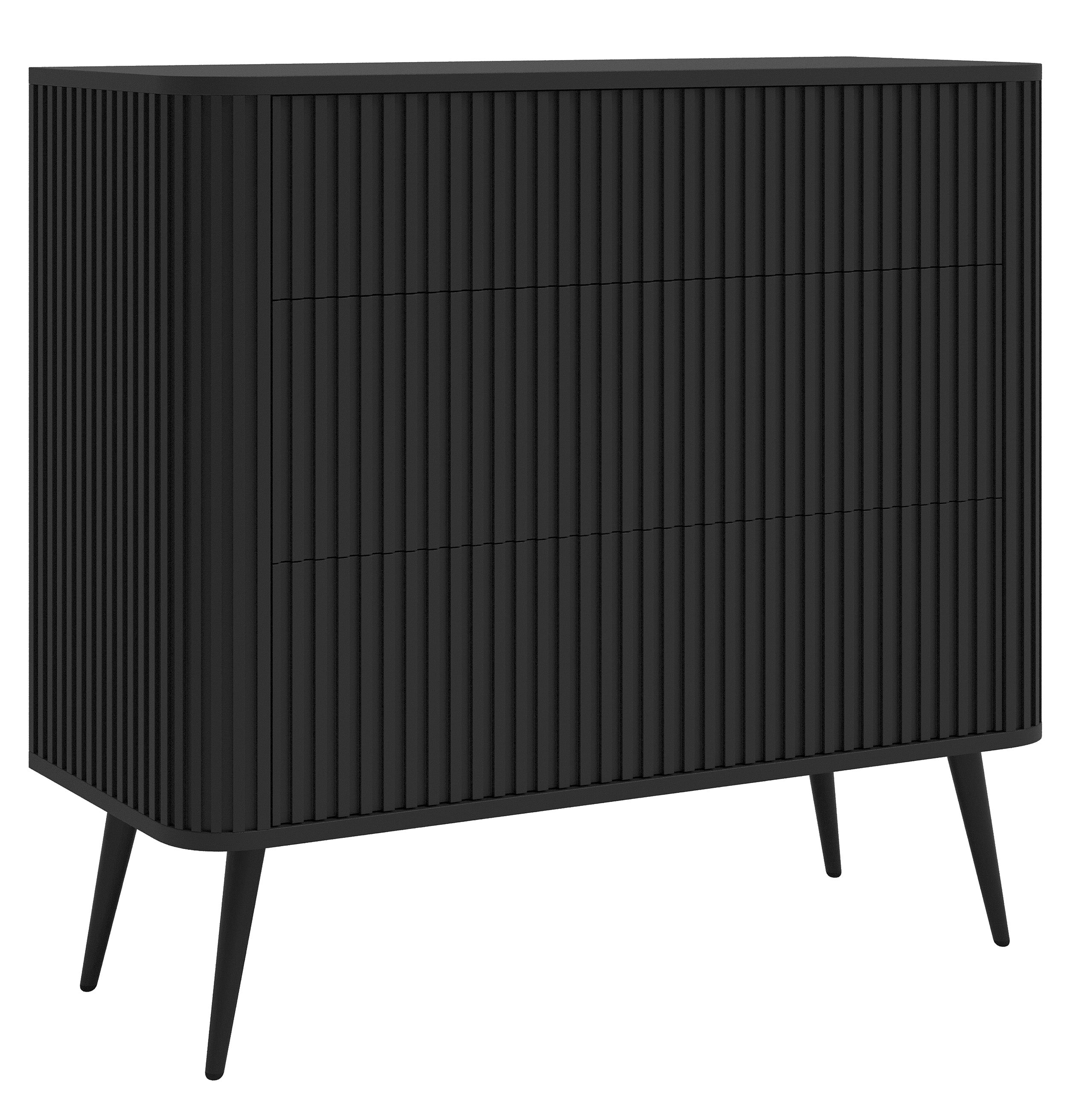 selsey-ovarlo-kommode-93-cm-mit-3-schubladen-und-fr-sungen-schwarz image 5