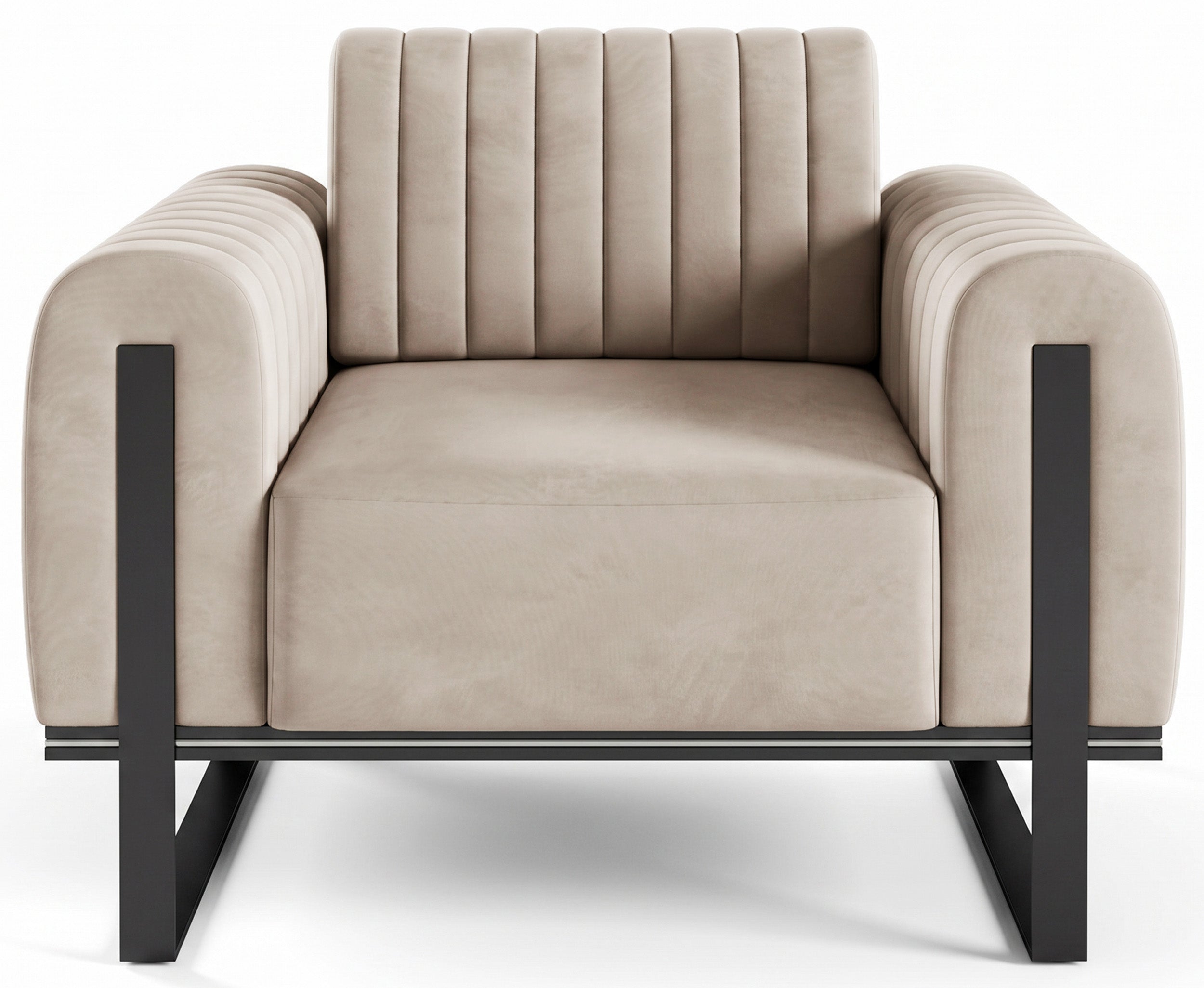 selsey-parissa-schalensitz-sessel-hellbeige-samt-schwarze-beine image 4