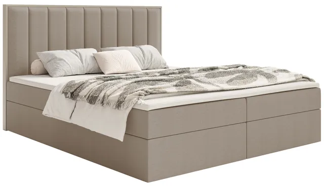 selsey-togents-kontinentalbett-180x200-cm-mit-stauraum-und-topper-brauner-hydrop image 1