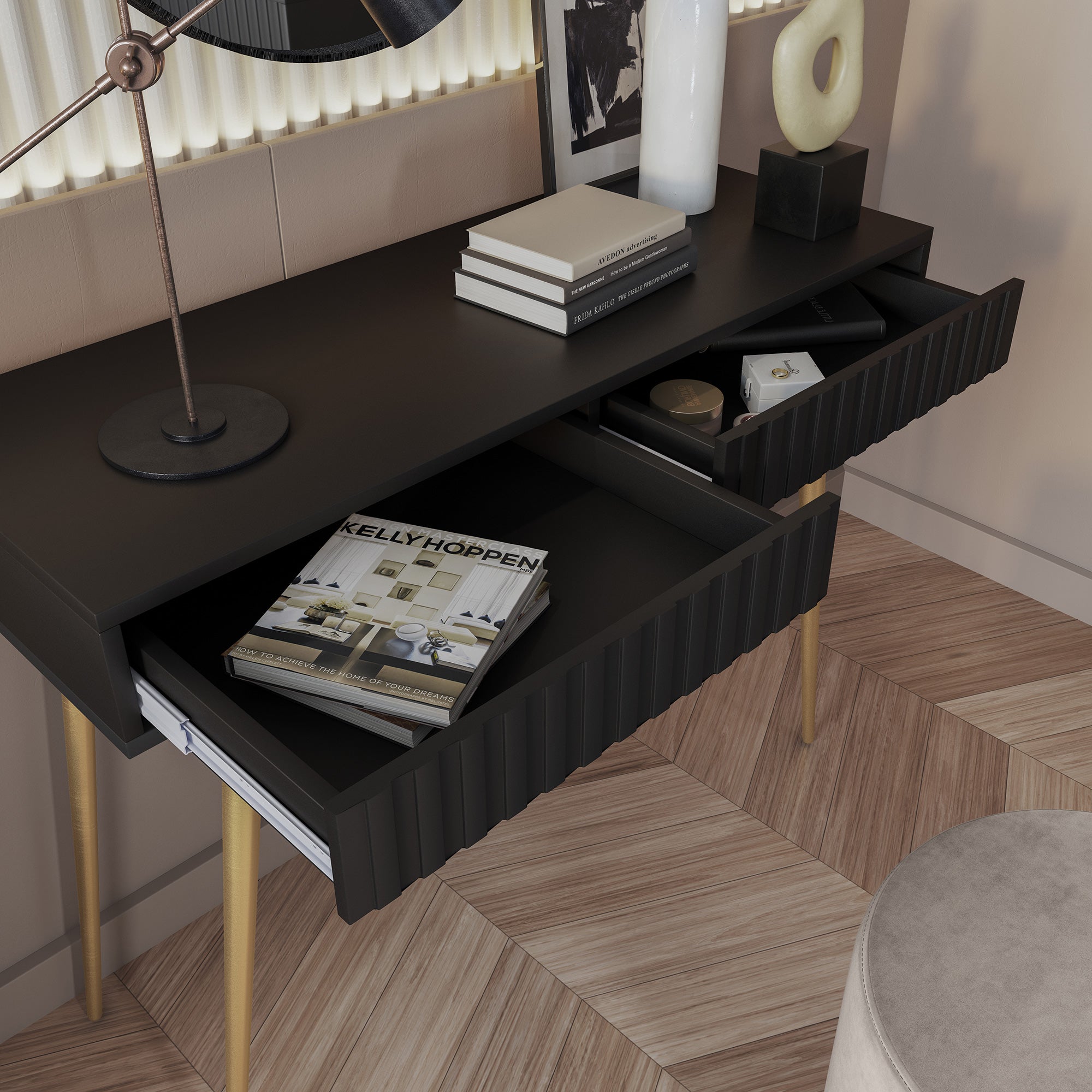 selsey-bello-schminktisch-104-cm-schwarz-mit-goldenen-beinen image 8