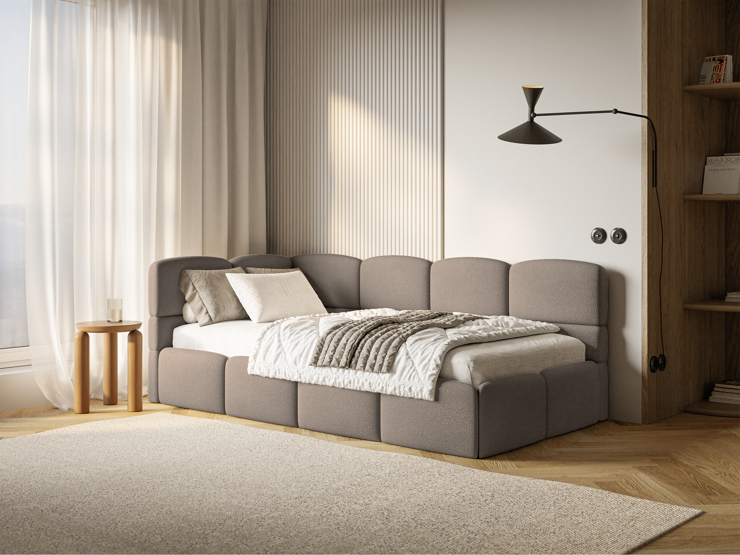 selsey-cloudy-jugendbett-90x200-links-creme-chenille-bettkasten-matratze-rausfal image 2