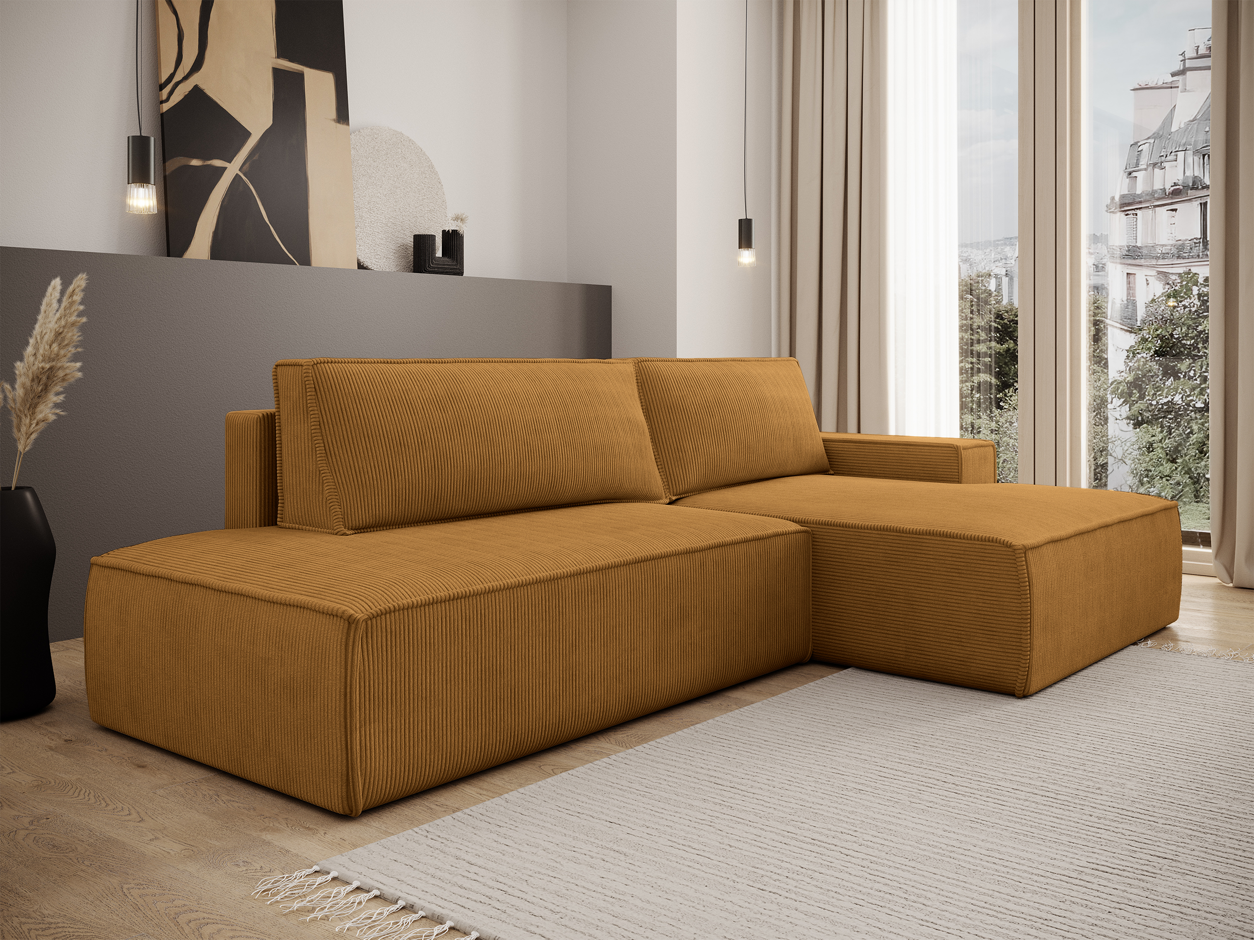 selsey-felicjo-ecksofa-l-form-rechts-mit-schlaffunktion-und-stauraum-senfgelber- image 2
