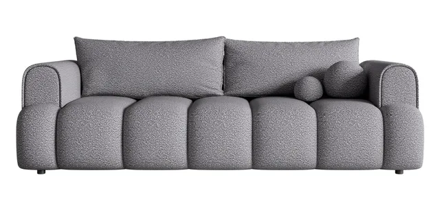 selsey-dandelino-dreisitziges-sofa-mit-schlaffunktion-grauer-boucl-stoff image 1