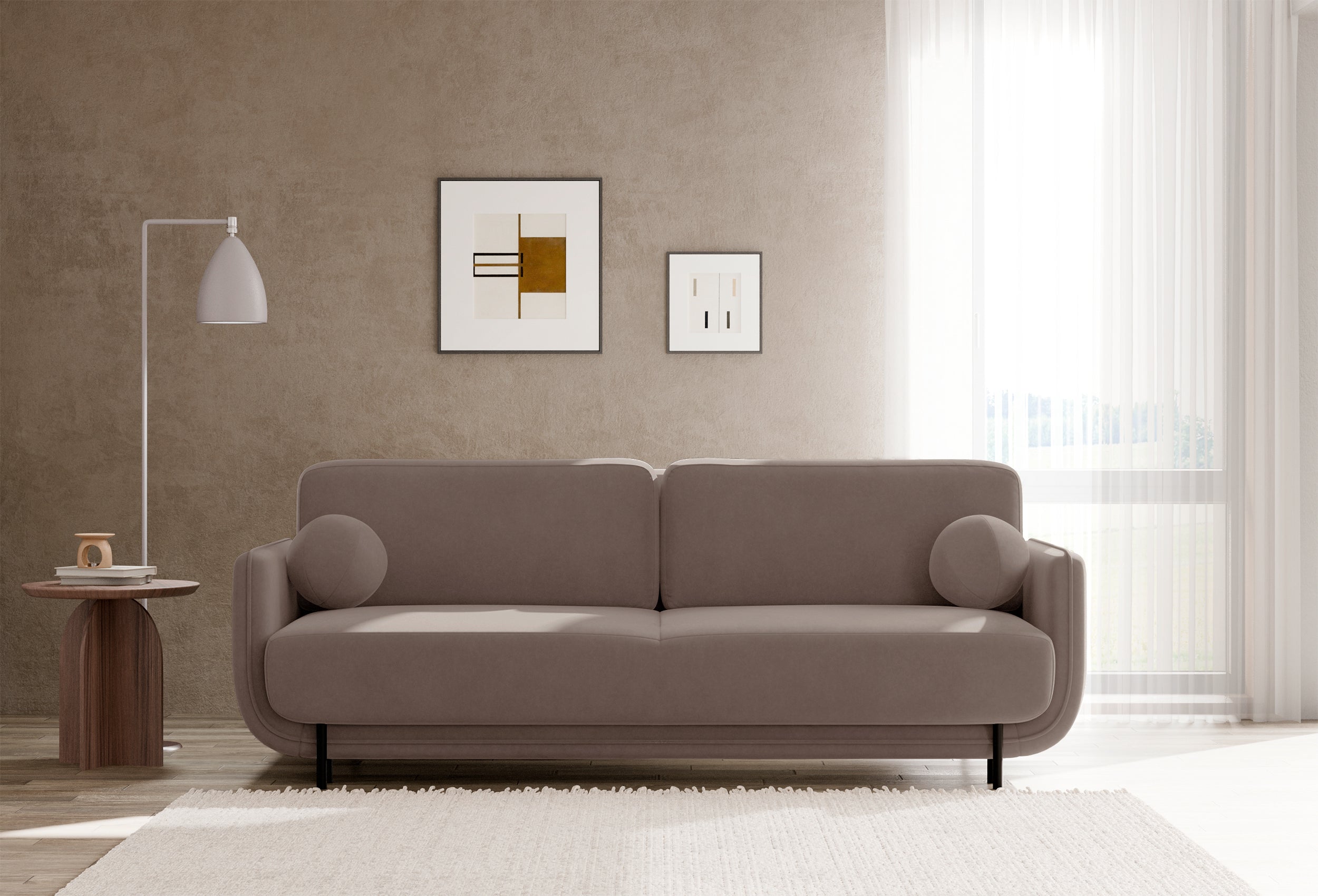 selsey-ovals-dreisitziges-ausklappbares-sofa-hellbrauner-samt image 5