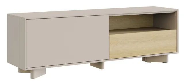 selsey-distria-tv-schrank-mit-schublade-140-cm-kaschmir-vicenza-eiche image 1