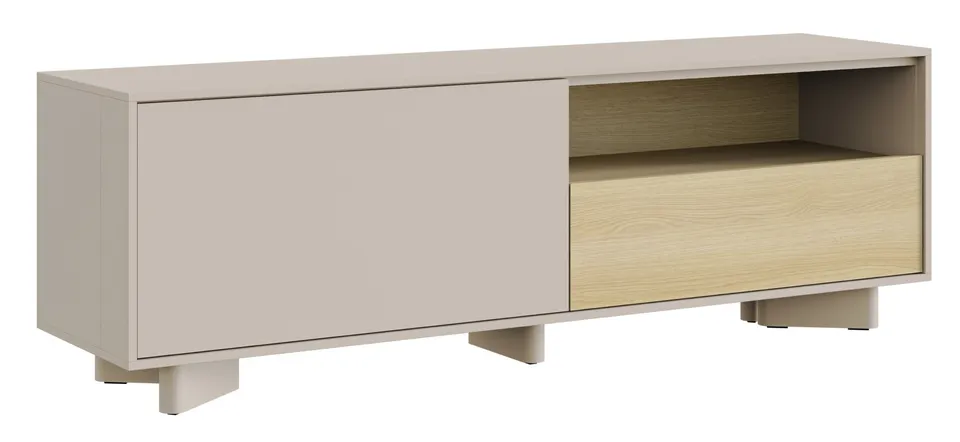 selsey-distria-tv-schrank-mit-schublade-140-cm-kaschmir-vicenza-eiche image 1