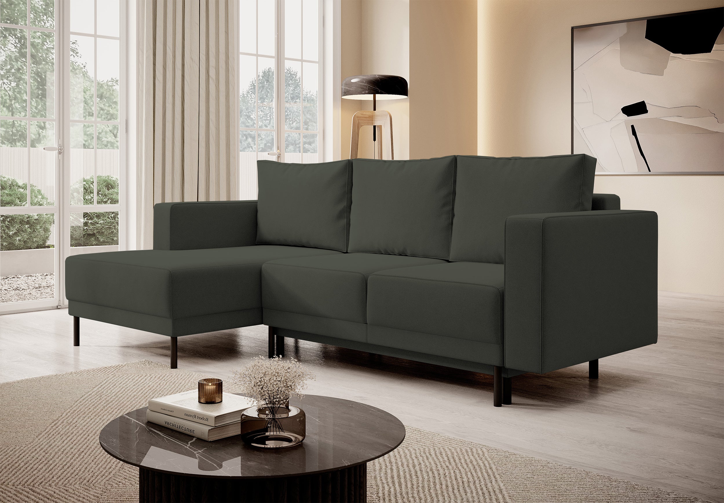 selsey-rodario-mini-ecksofa-mit-schlaffunktion-l-links-olivgr-n-samt image 3