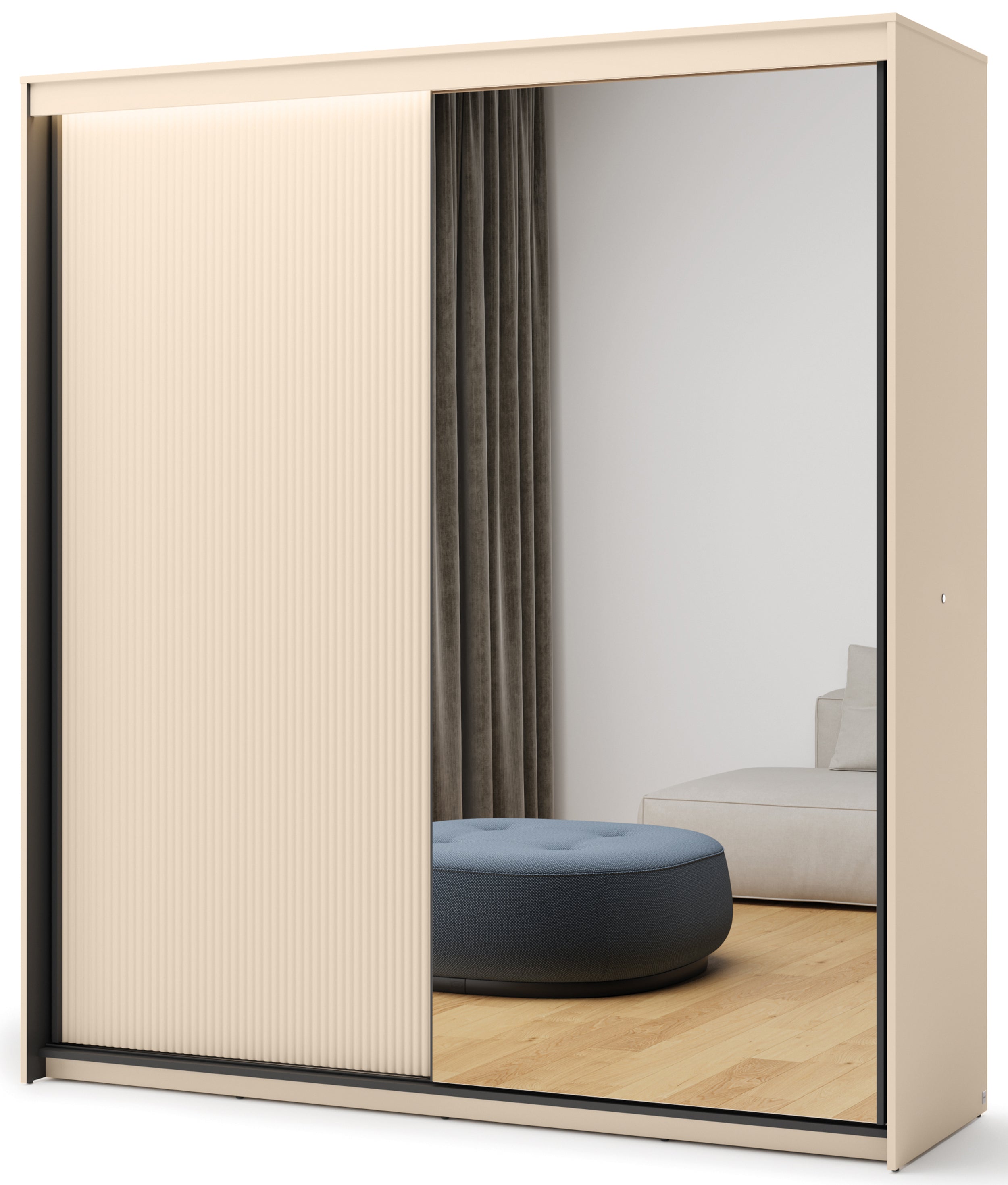 selsey-trend-schiebet-renschrank-200-cm-mit-spiegel-und-beleuchtung-sandbeige-sc image 4