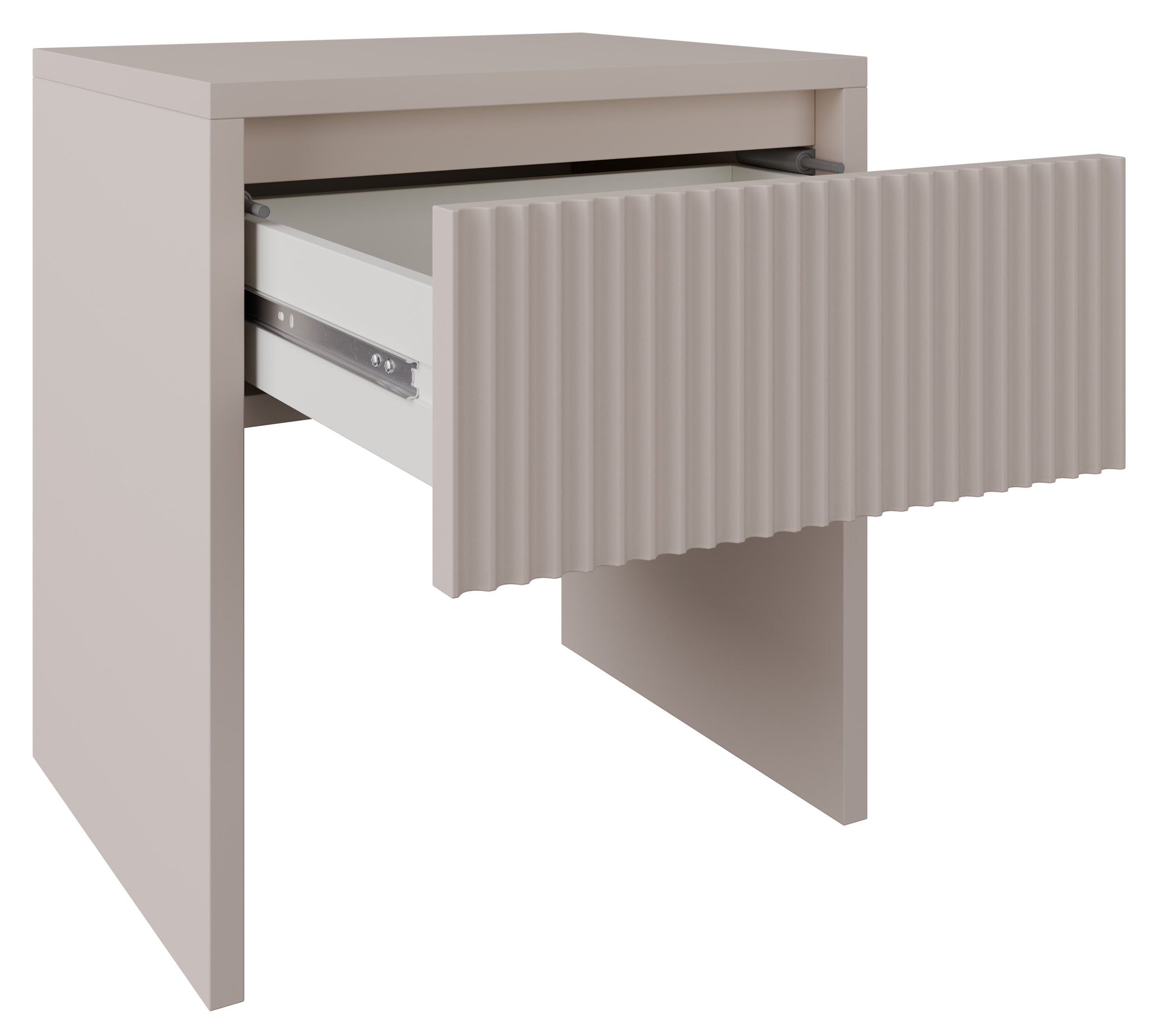 selsey-vemmi-nachttisch-45-cm-mit-schublade-geriffelte-kaschmir-front image 3