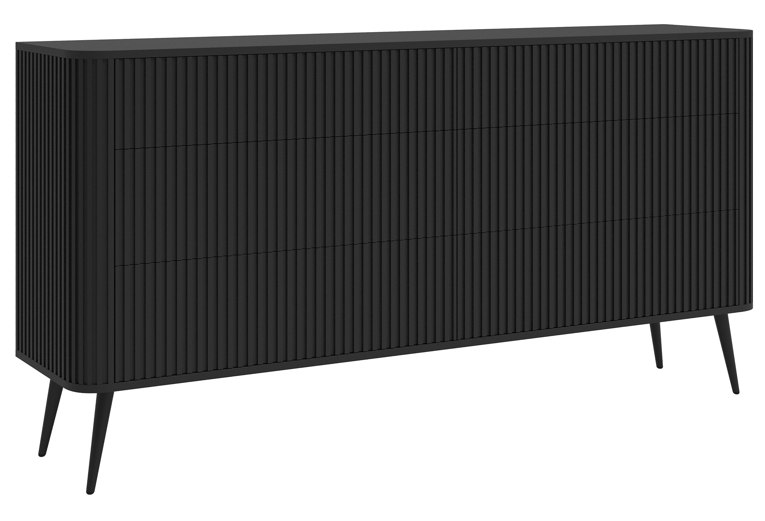 selsey-ovarlo-kommode-mit-6-schubladen-168-cm-schwarz-mit-schwarzen-beinen image 5