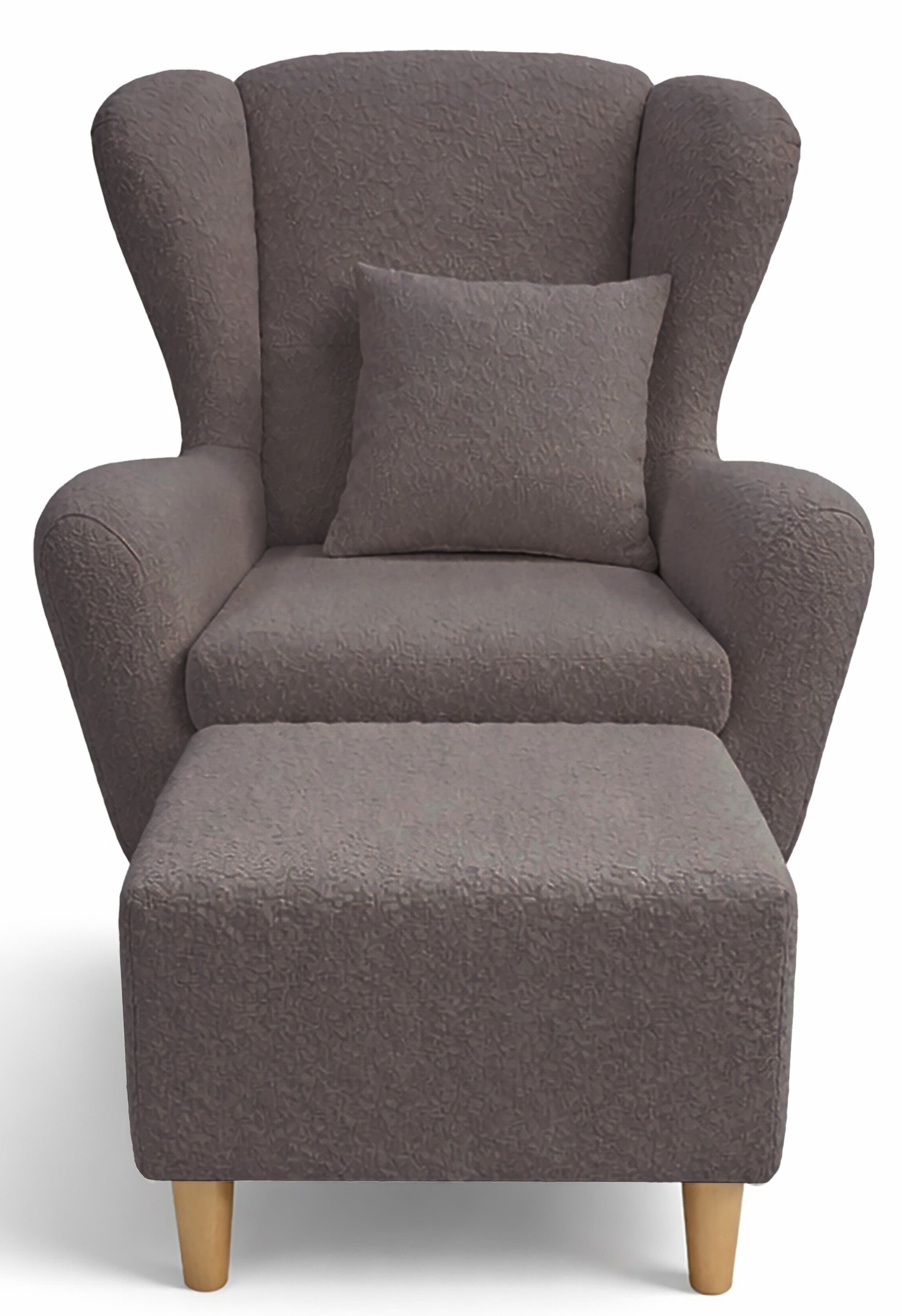 selsey-teddlo-ohrensessel-mit-fu-hocker-graubrauner-chenille-buchenholzf-e image 4