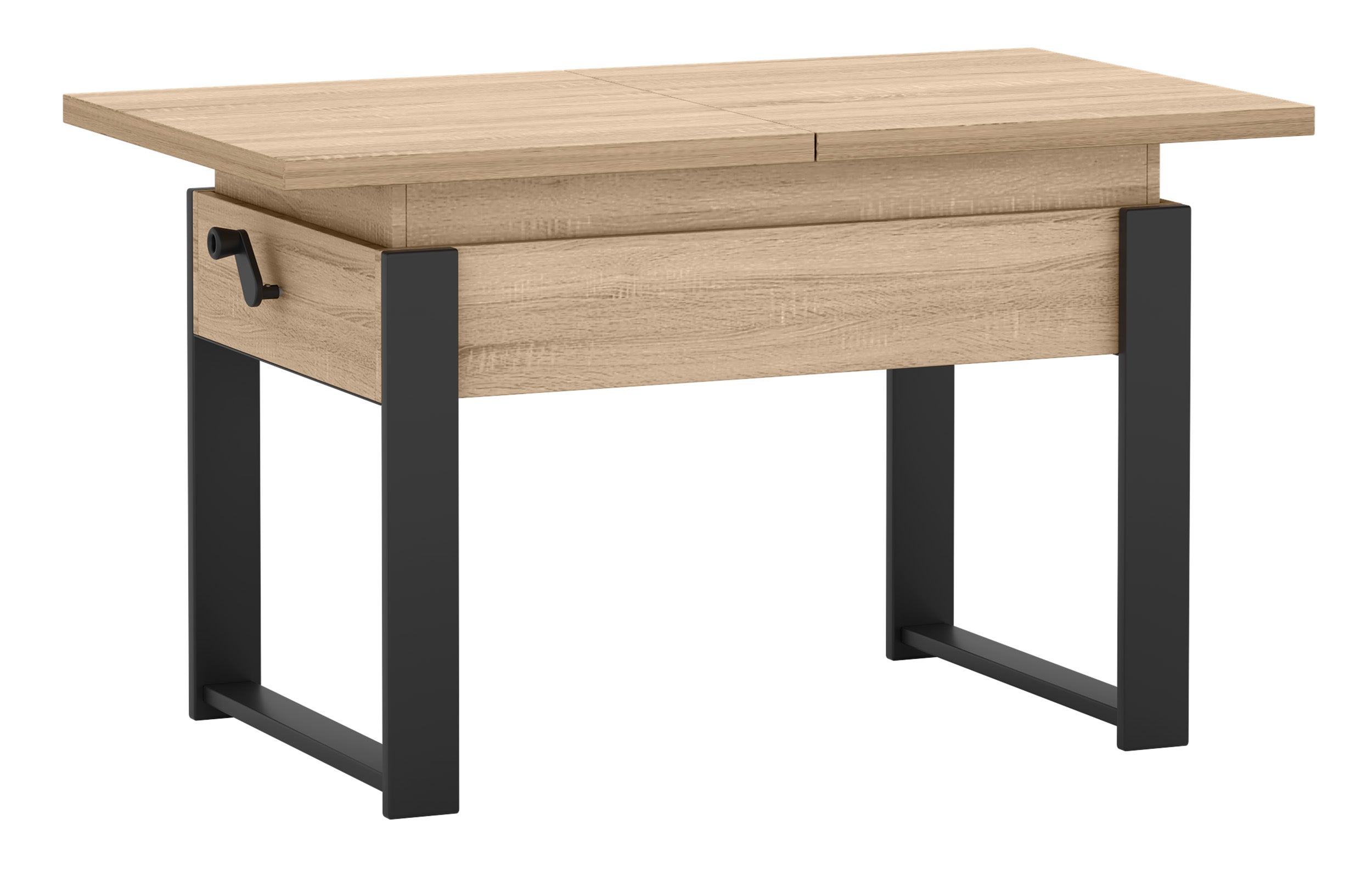 selsey-hugo-couchtisch-ausziehbar-120-157-x67-cm-sonoma-eiche-schwarze-beine image 2