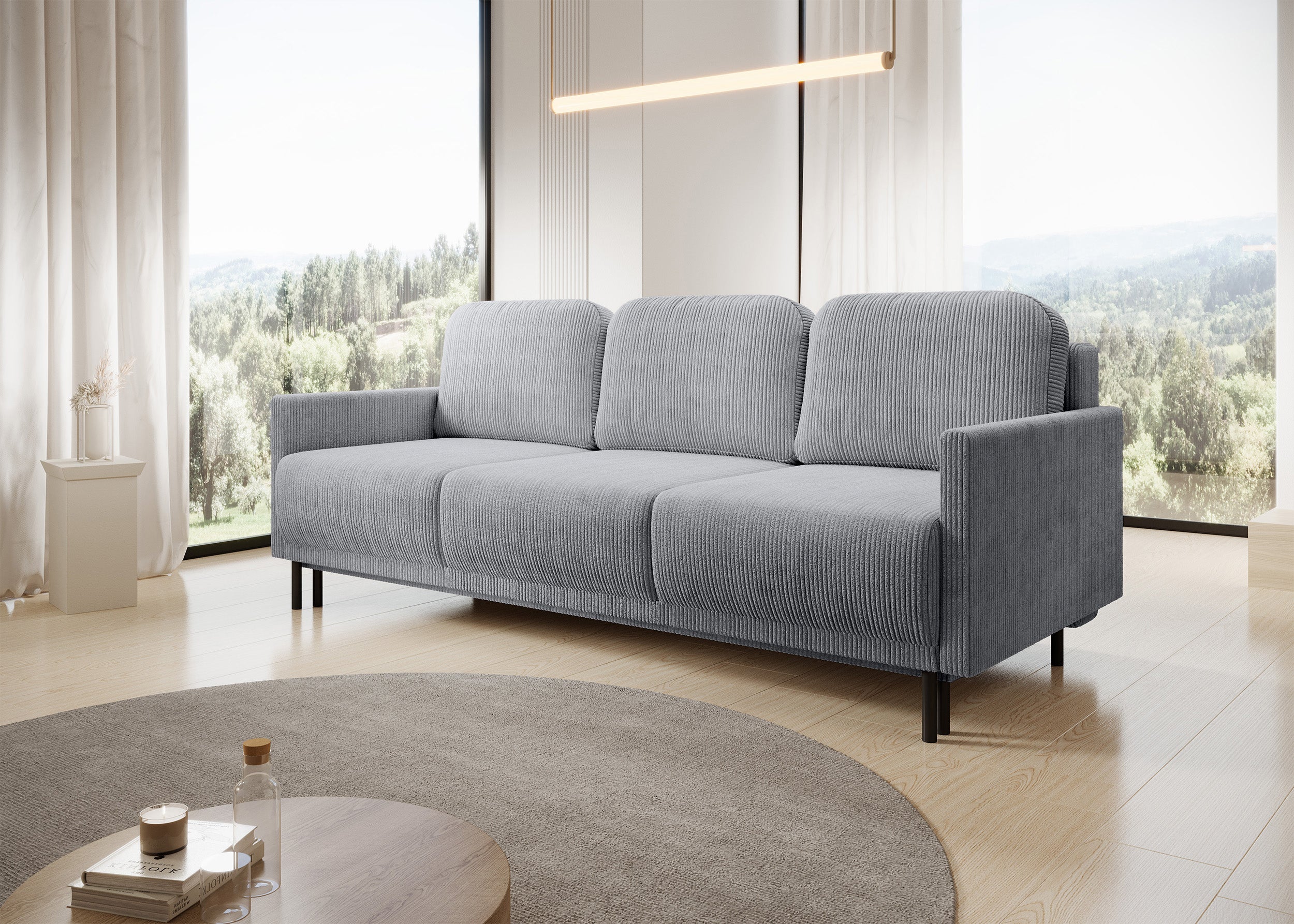 selsey-hamiel-3-sitzer-sofa-ausklappbar-hellgrau-cord-mit-stauraum image 3