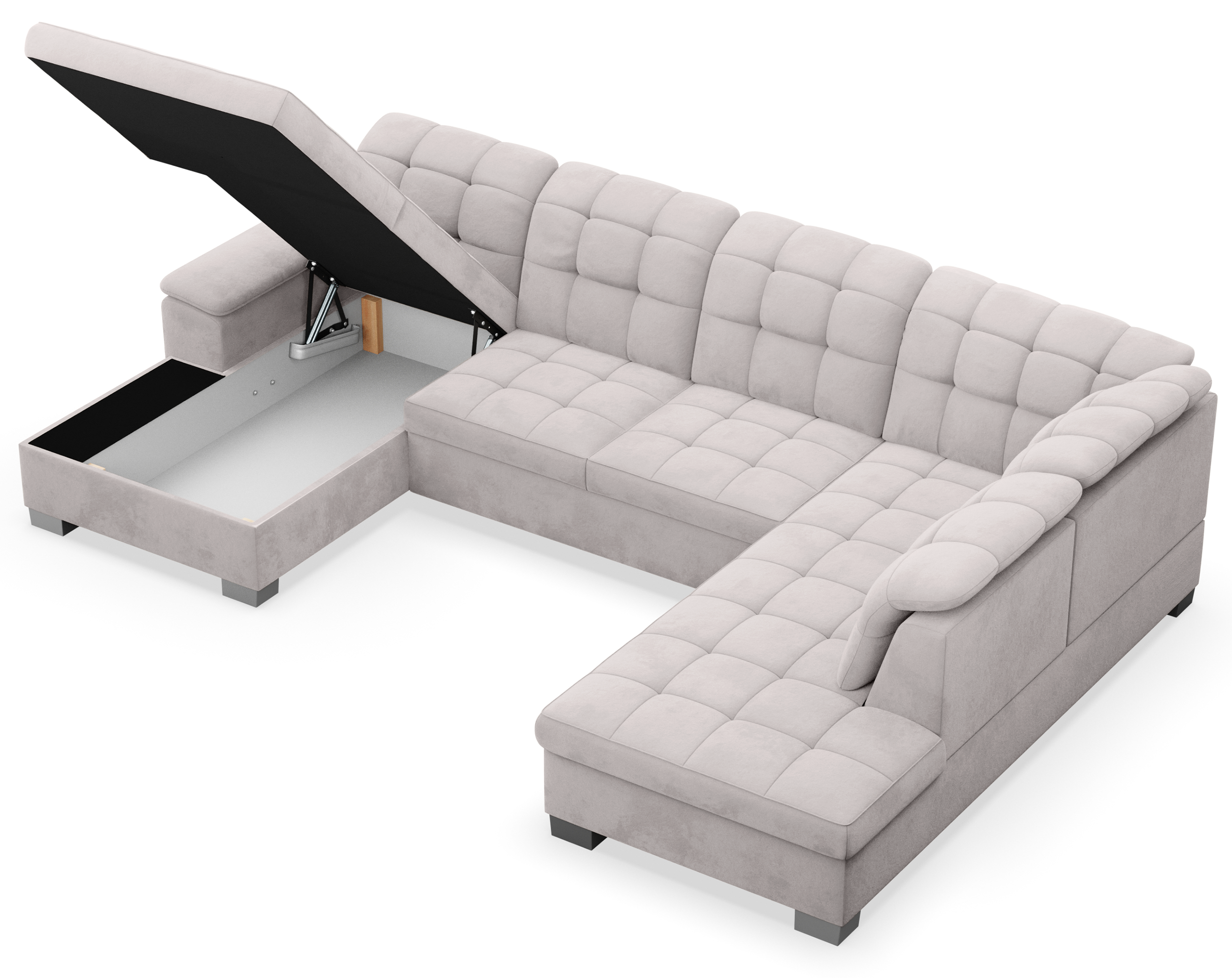 selsey-jamaal-ecksofa-mit-schlaffunktion-u-f-rmig-links-stauraum-hellgrauer-hydr image 6