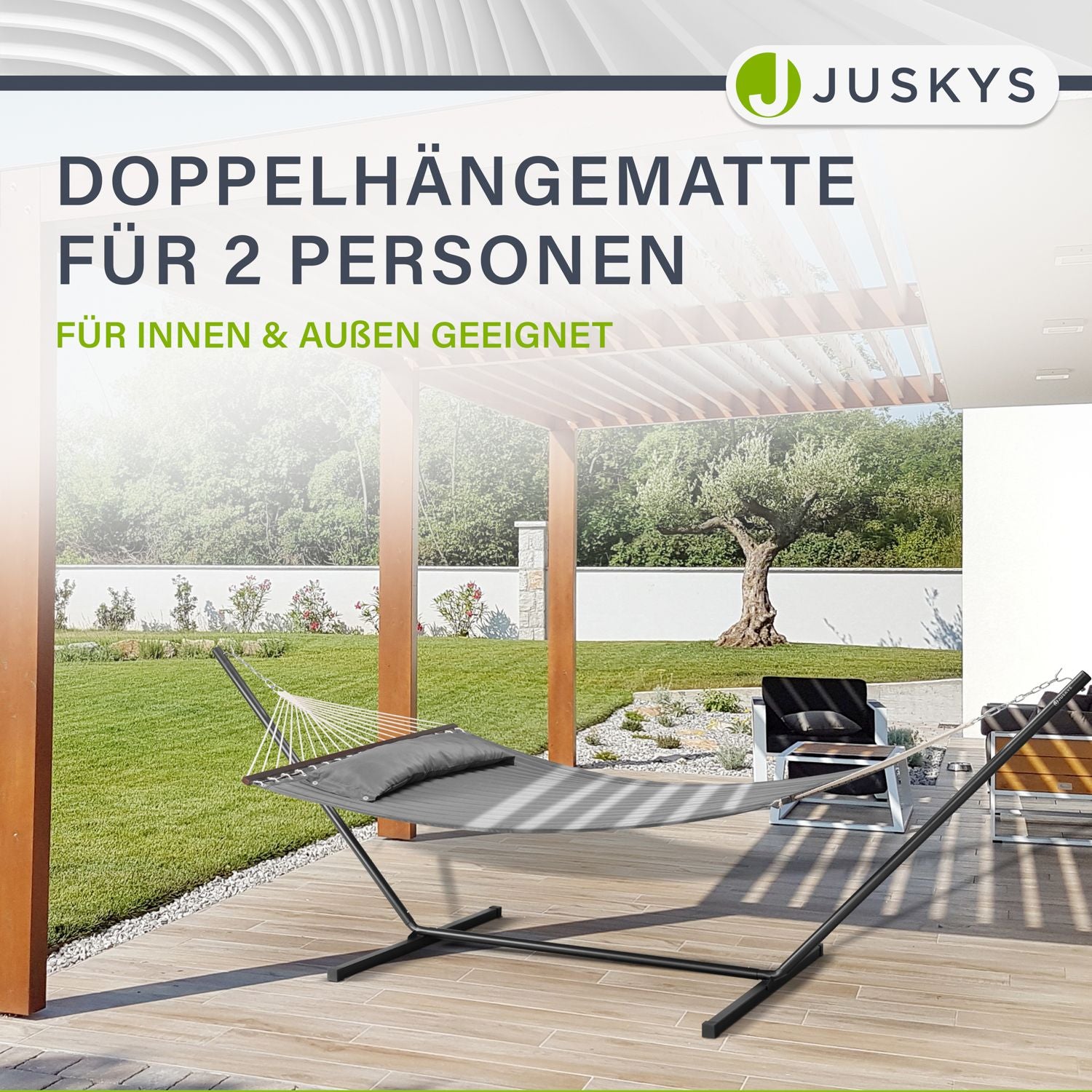juskys-h-ngematte-cata-doppelh-ngematte-mit-gestell-und-kissen image 8
