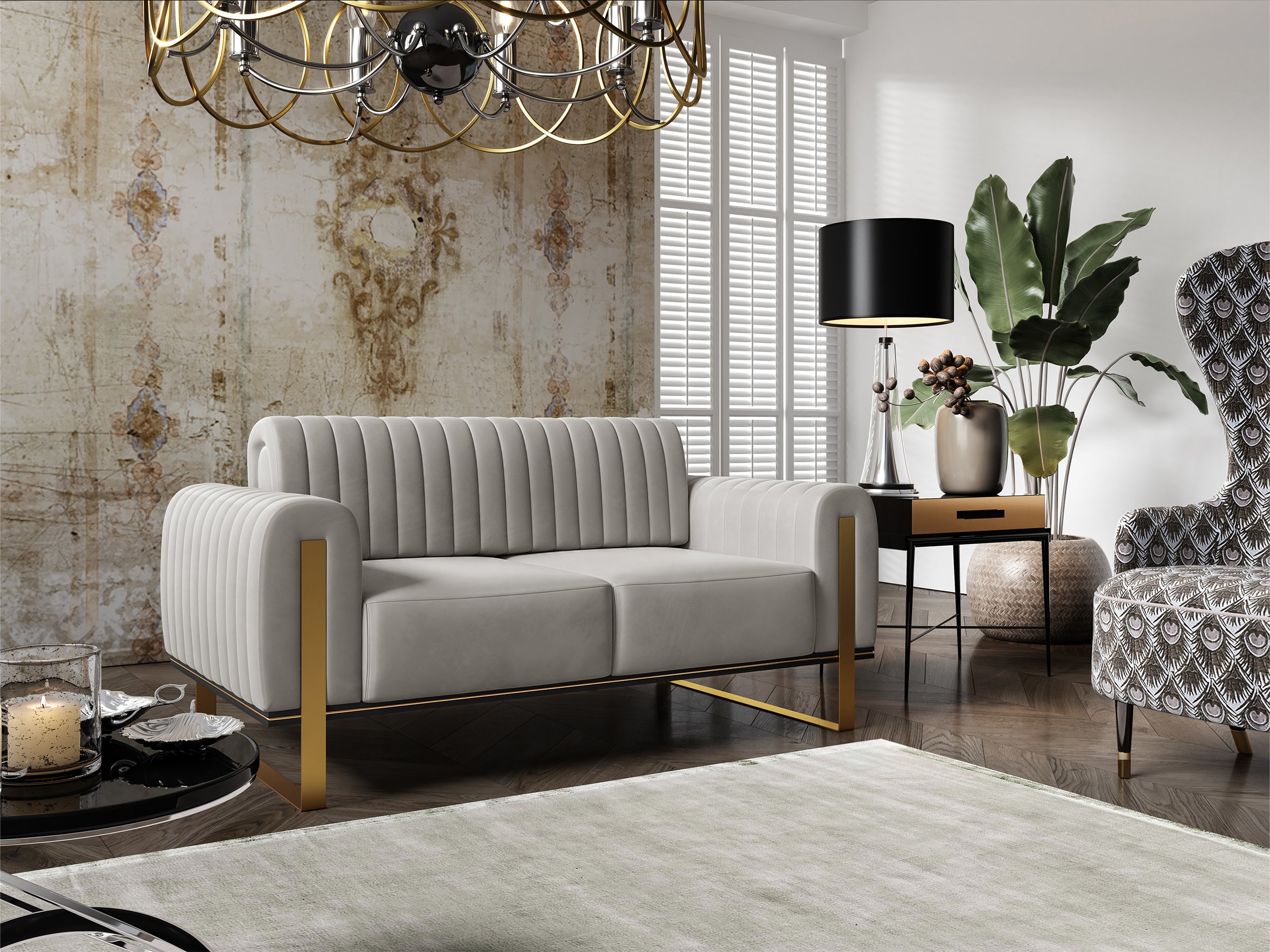 selsey-parissa-zweisitziges-sofa-hellgrauer-samt image 4