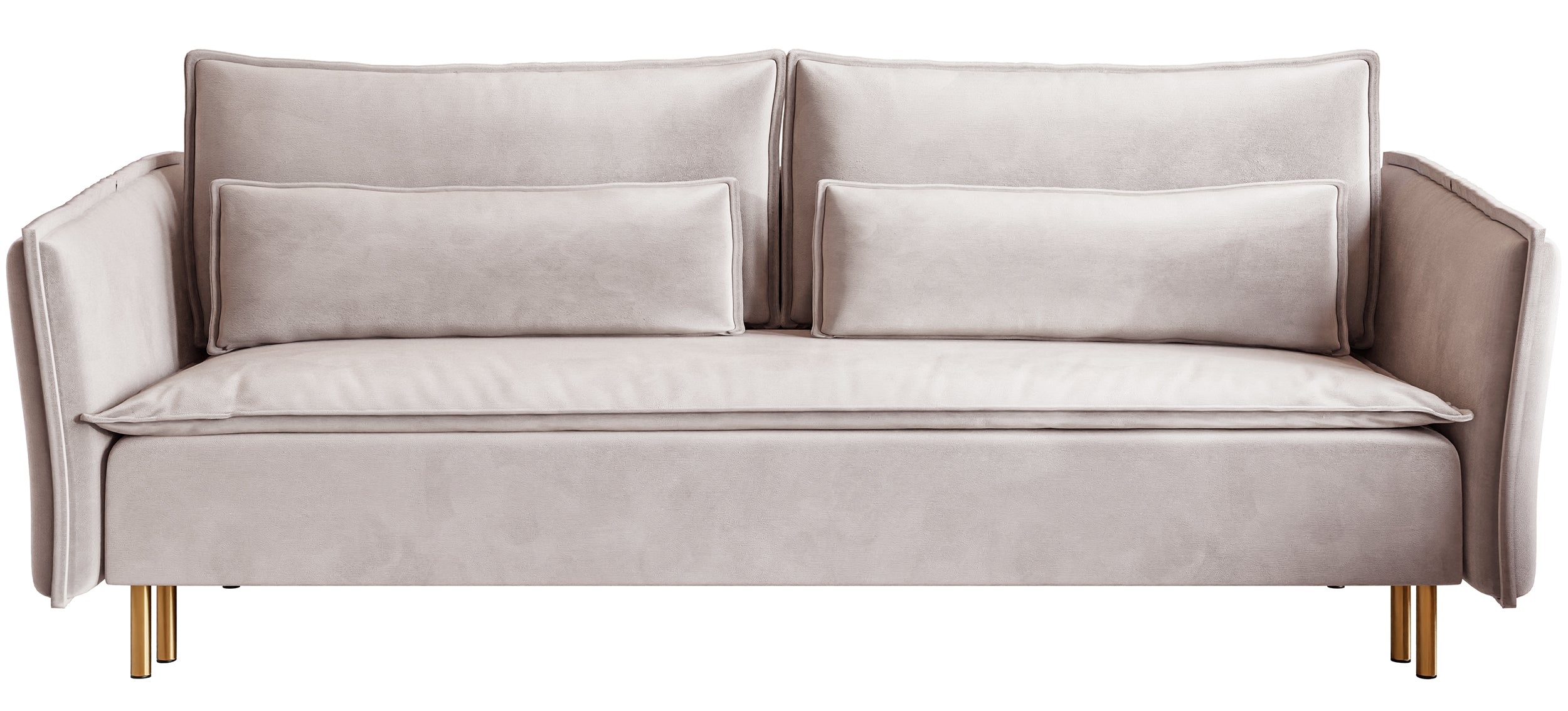 selsey-ummo-dreisitziges-ausklappbares-sofa-mit-stauraum-grau-beige-samt-goldene image 1
