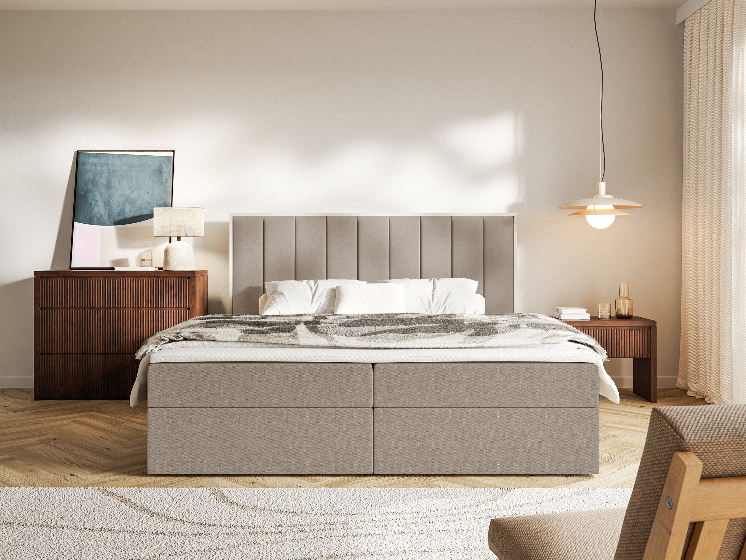 selsey-togents-kontinentalbett-180x200-cm-mit-stauraum-und-topper-brauner-hydrop image 3
