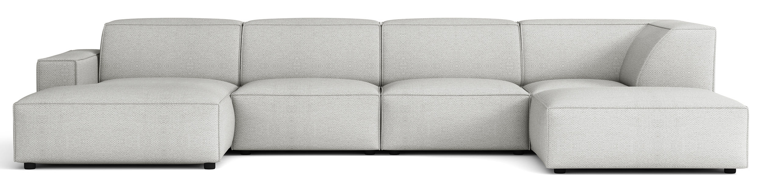 selsey-sellmo-gro-es-u-f-rmiges-modulares-ecksofa-mit-pouf-rechtsseitig-hellgrau image 1