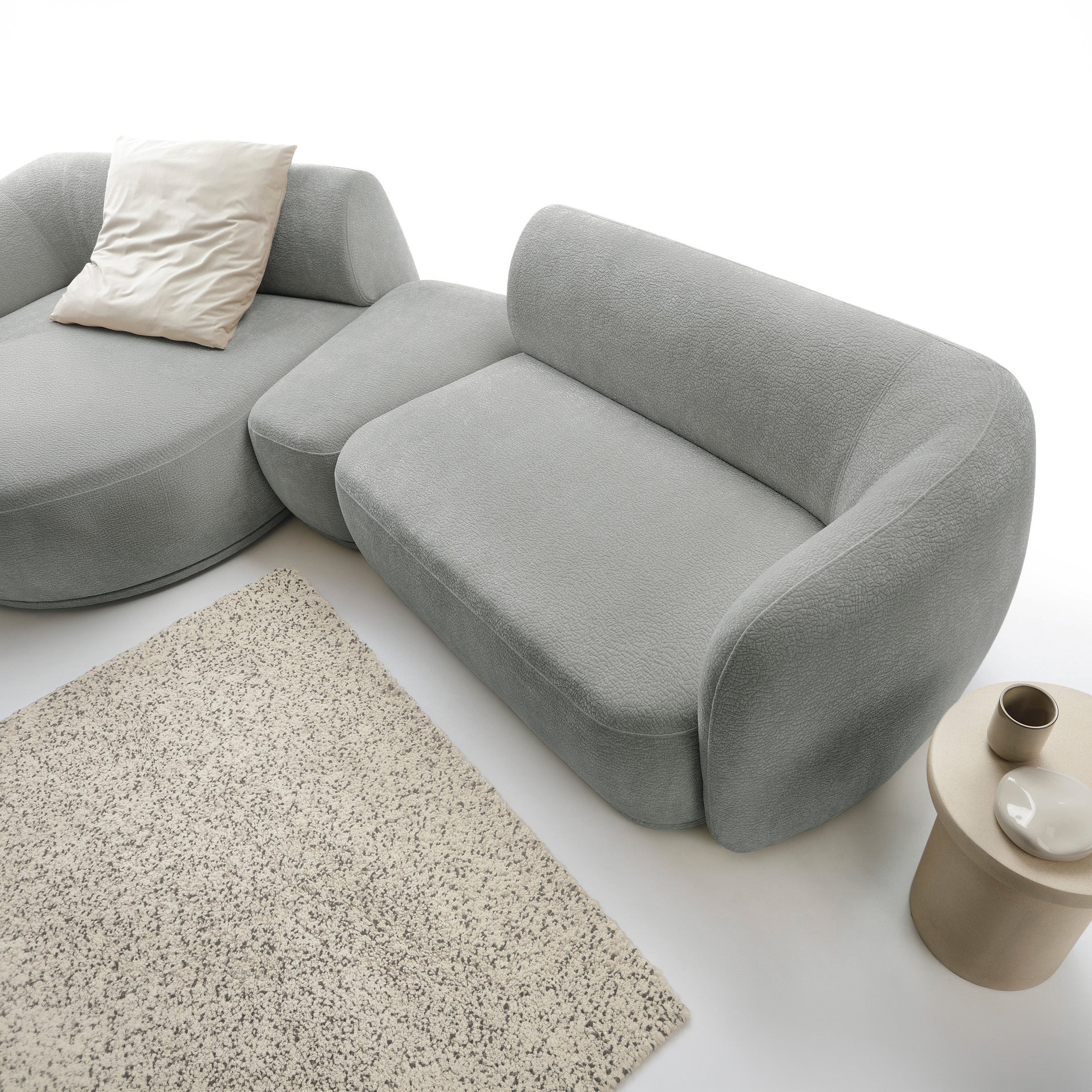 selsey-bommo-modulares-ecksofa-l-form-links-mit-pouf-grauer-chenille-stoff image 2