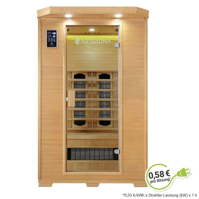 juskys-infrarotkabine-oslo-mit-5-keramikstrahlern-wellness-w-rmekabine image 1