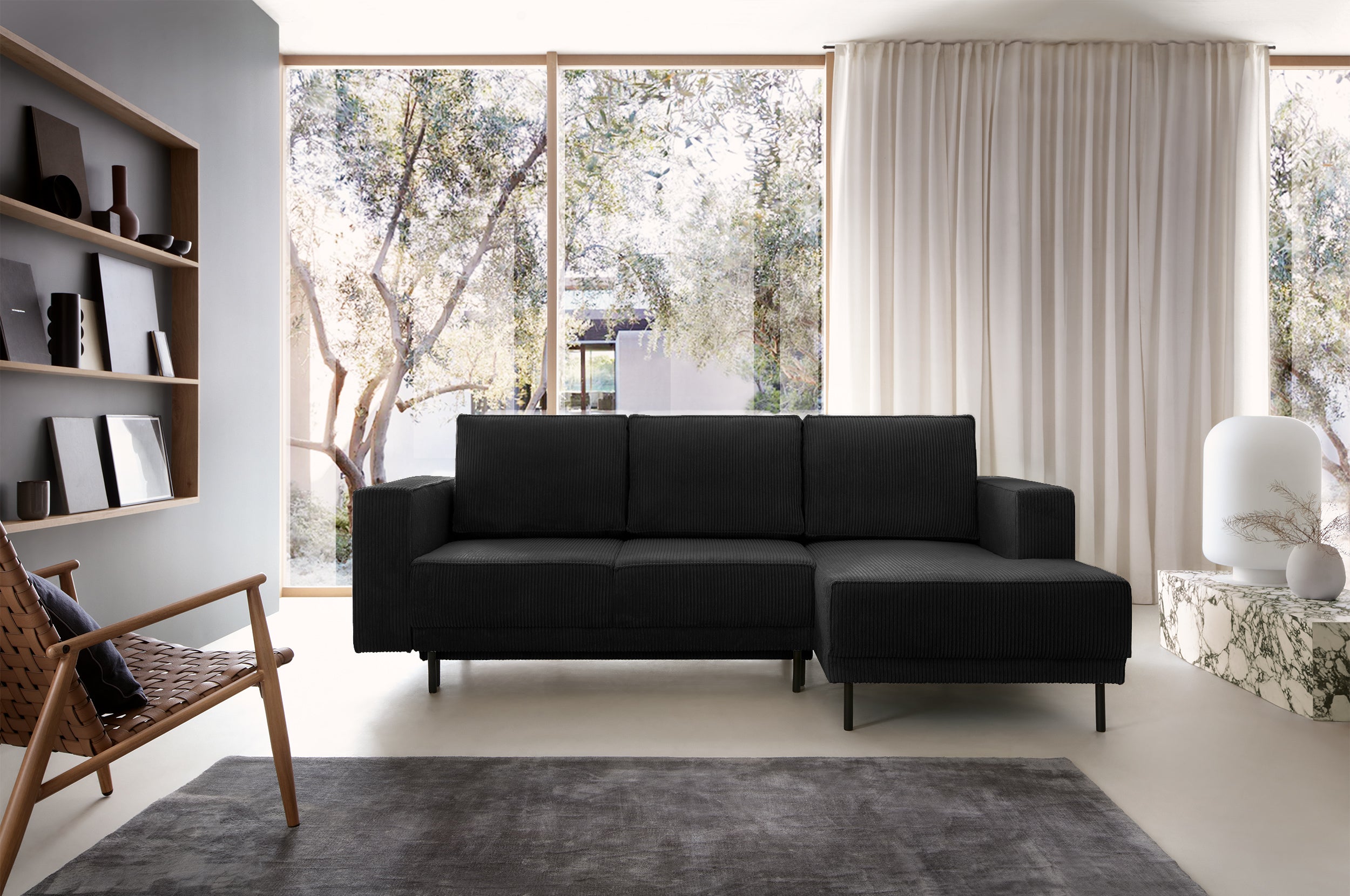 selsey-rodario-mini-ecksofa-l-form-mit-schlaffunktion-und-stauraum-schwarzer-cor image 3