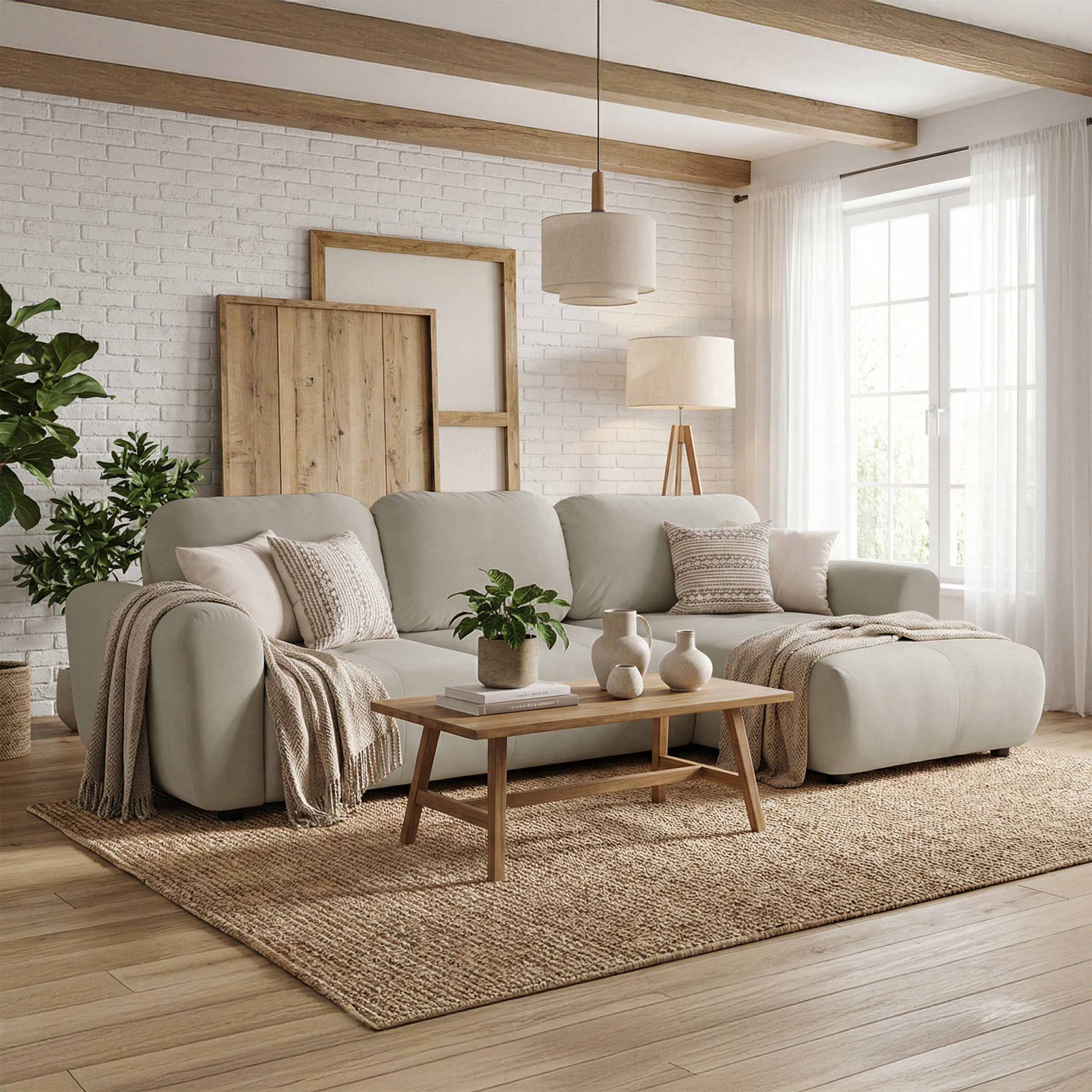 selsey-olido-eckcouch-l-f-rmig-universell-mit-schlaffunktion-stauraum-beige-hydr image 2