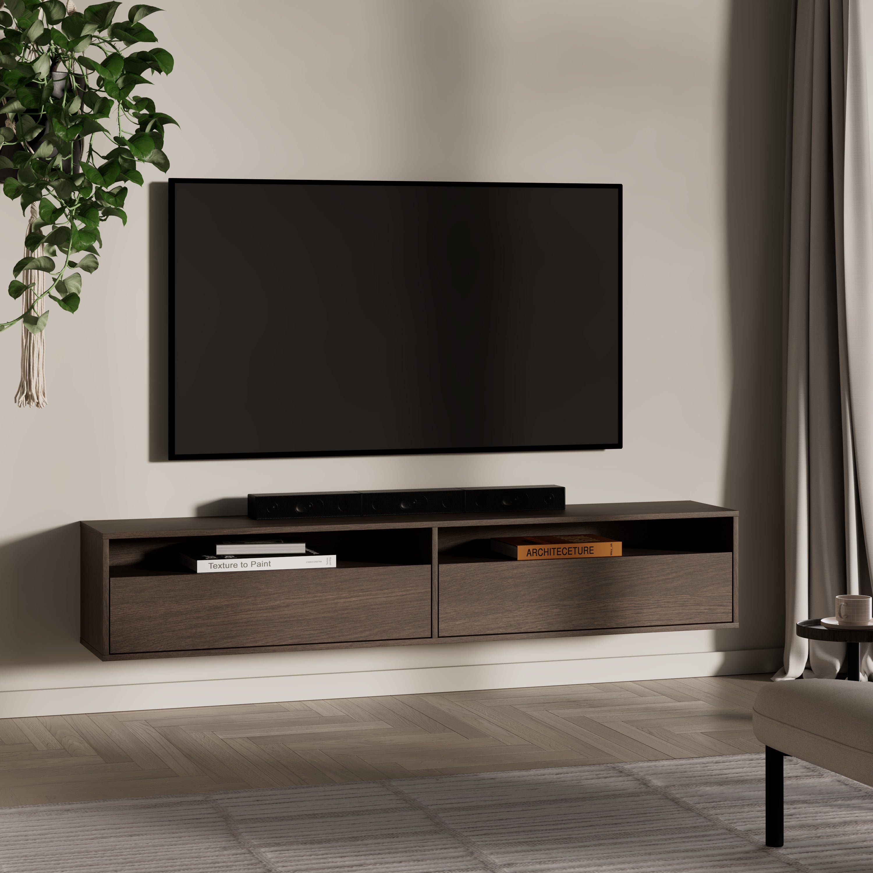selsey-heggers-h-ngender-tv-schrank-180-cm-mit-2-klappen-eiche-dunin image 2
