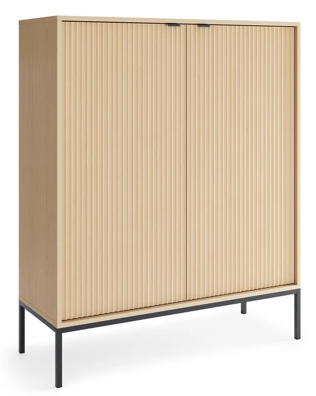 selsey-vellore-kommode-2-t-rig-104-cm-vicenza-eiche-geriffelt-schwarze-beine image 1