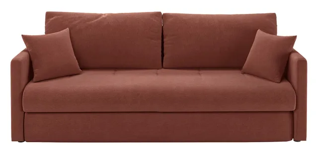 selsey-dreisitziges-schlafsofa-lorro-mit-stauraum-kupferfarbene-chenille image 1