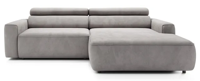 selsey-fando-ecksofa-l-form-rechts-mit-elektrischem-auszug-grauer-samt image 1