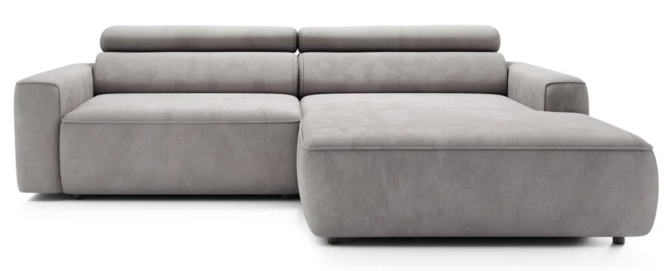 selsey-fando-ecksofa-l-form-rechts-mit-elektrischem-auszug-grauer-samt image 1