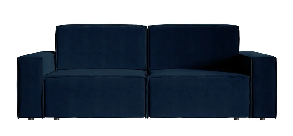 selsey-copertino-dreisitziges-schlafsofa-marineblauer-velours-wasserabweisend image 1