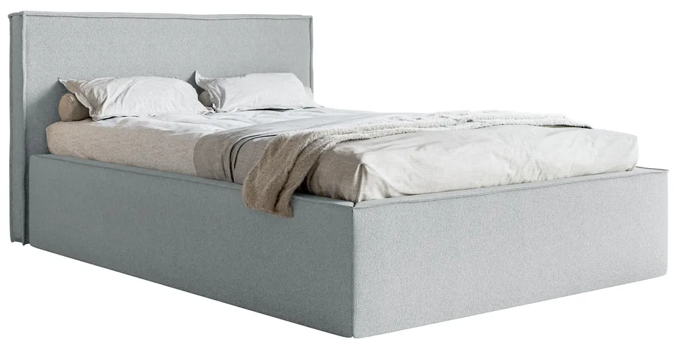 selsey-lucera-gepolstertes-bett-160x200-cm-mit-stauraum-grau-chenille image 1
