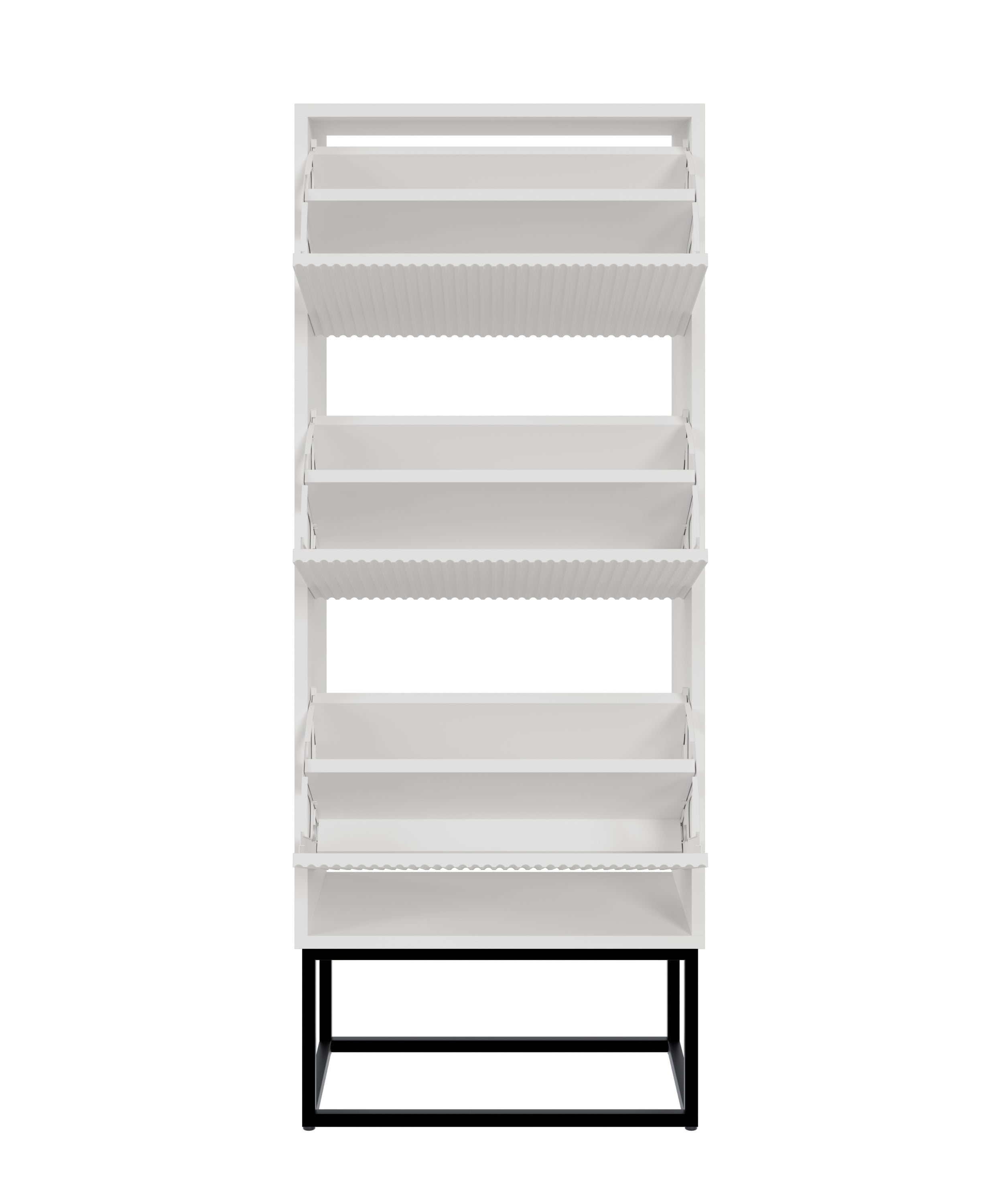 selsey-veldio-schuhschrank-50-cm-wei-mit-schwarzen-beinen-3-f-cher image 6