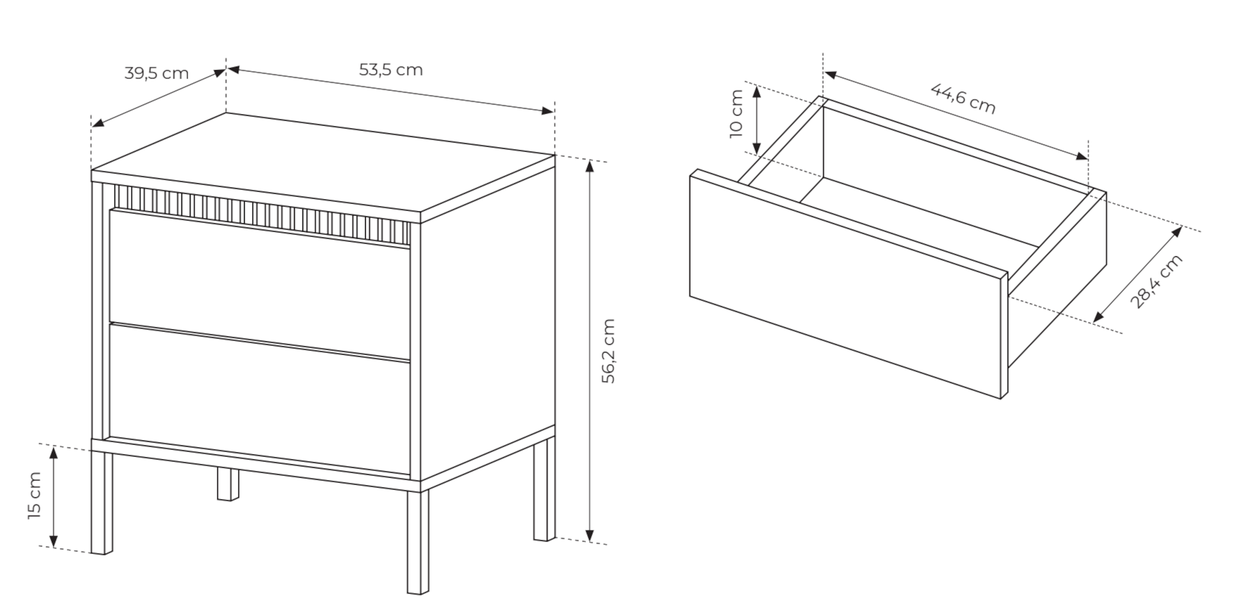 selsey-falsetto-nachttisch-mit-gerillten-fronten-und-schublade-68-cm-schwarz image 6