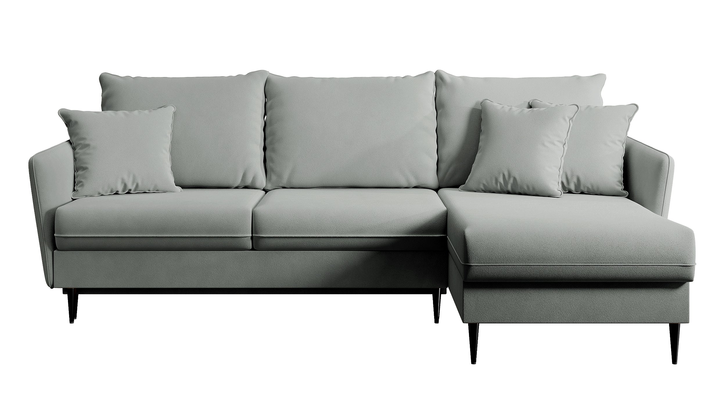selsey-volio-ecksofa-mit-schlaffunktion-grauer-wasserabweisender-samt-schwarze-b image 1
