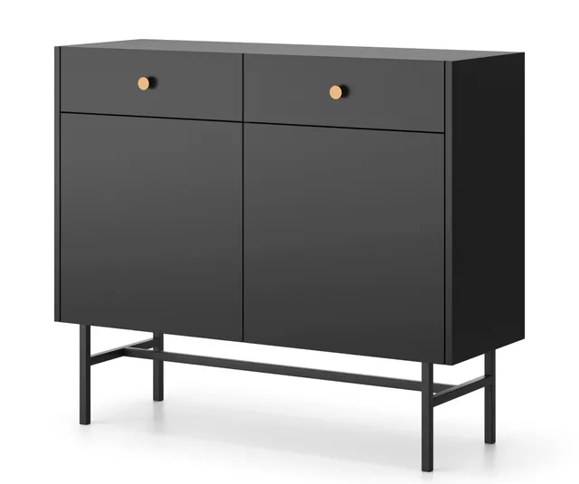 selsey-divenos-kommode-zweit-rig-mit-schubladen-104-cm-schwarz image 1