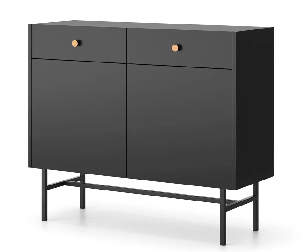 selsey-divenos-kommode-zweit-rig-mit-schubladen-104-cm-schwarz image 1