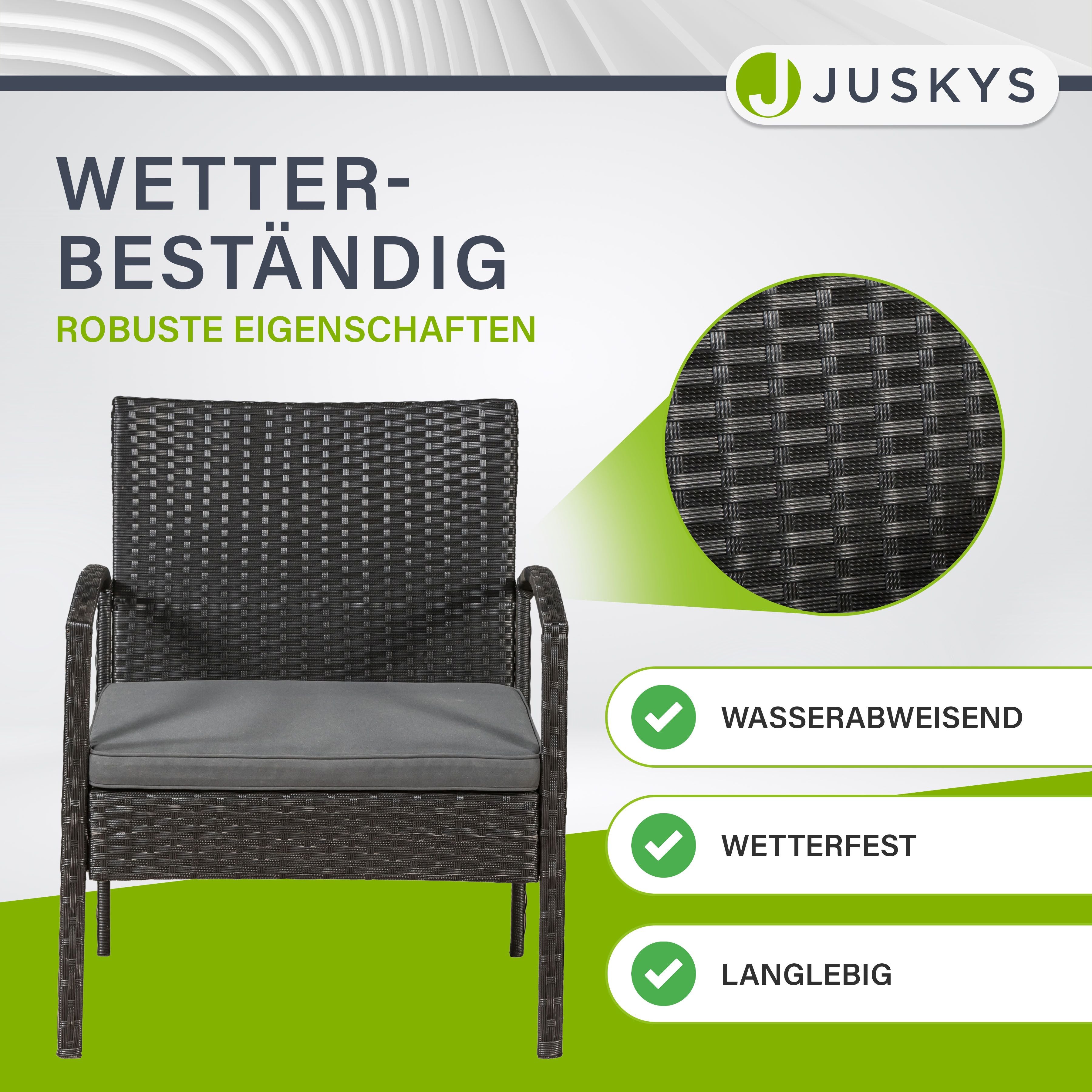 juskys-polyrattan-sitzgruppe-trinidad-4-teilig-f-r-4-personen-schwarz-grau image 3