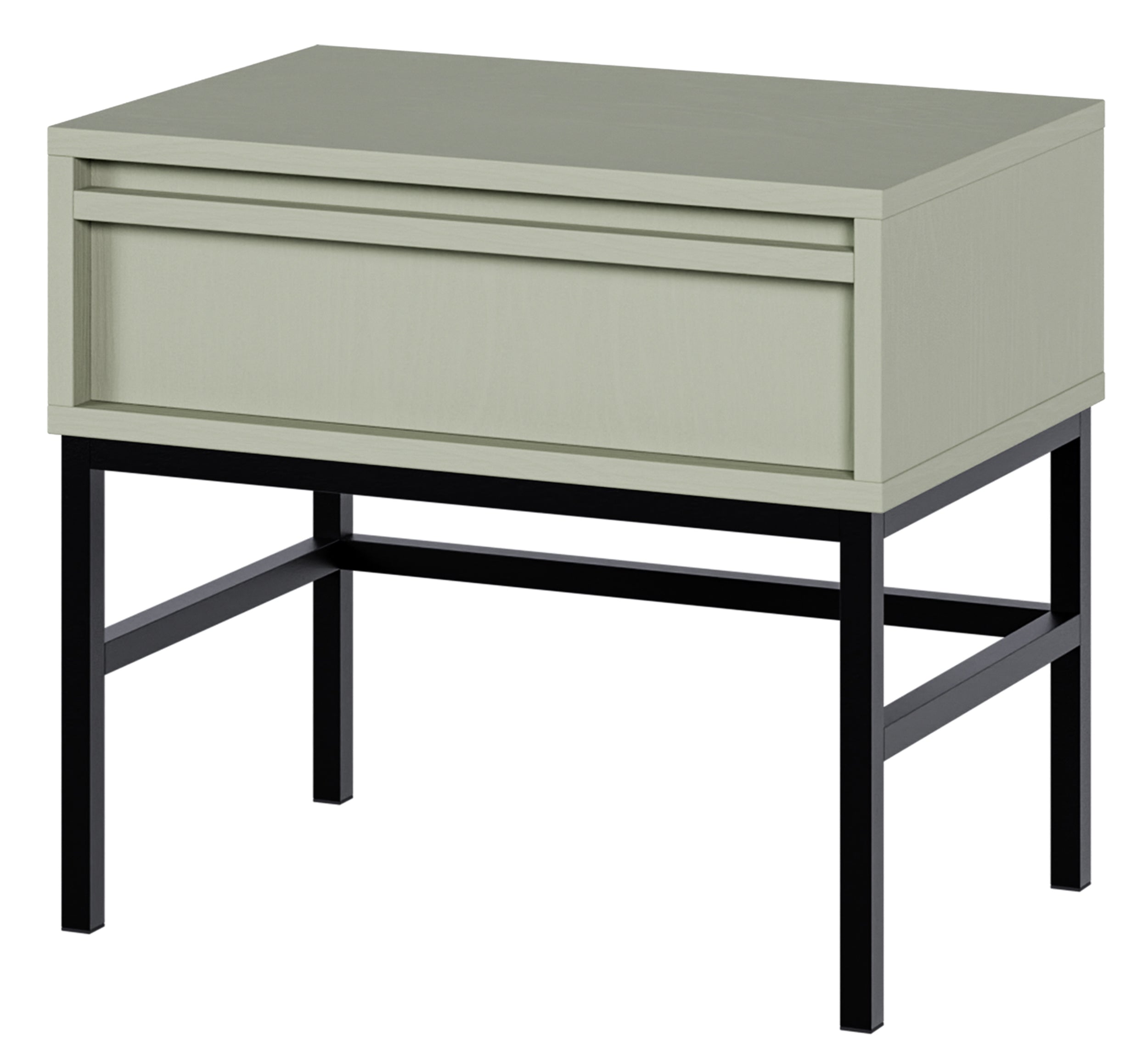 selsey-evo-nachttisch-50-cm-mit-schublade-und-gestell-salbeigr-n image 1