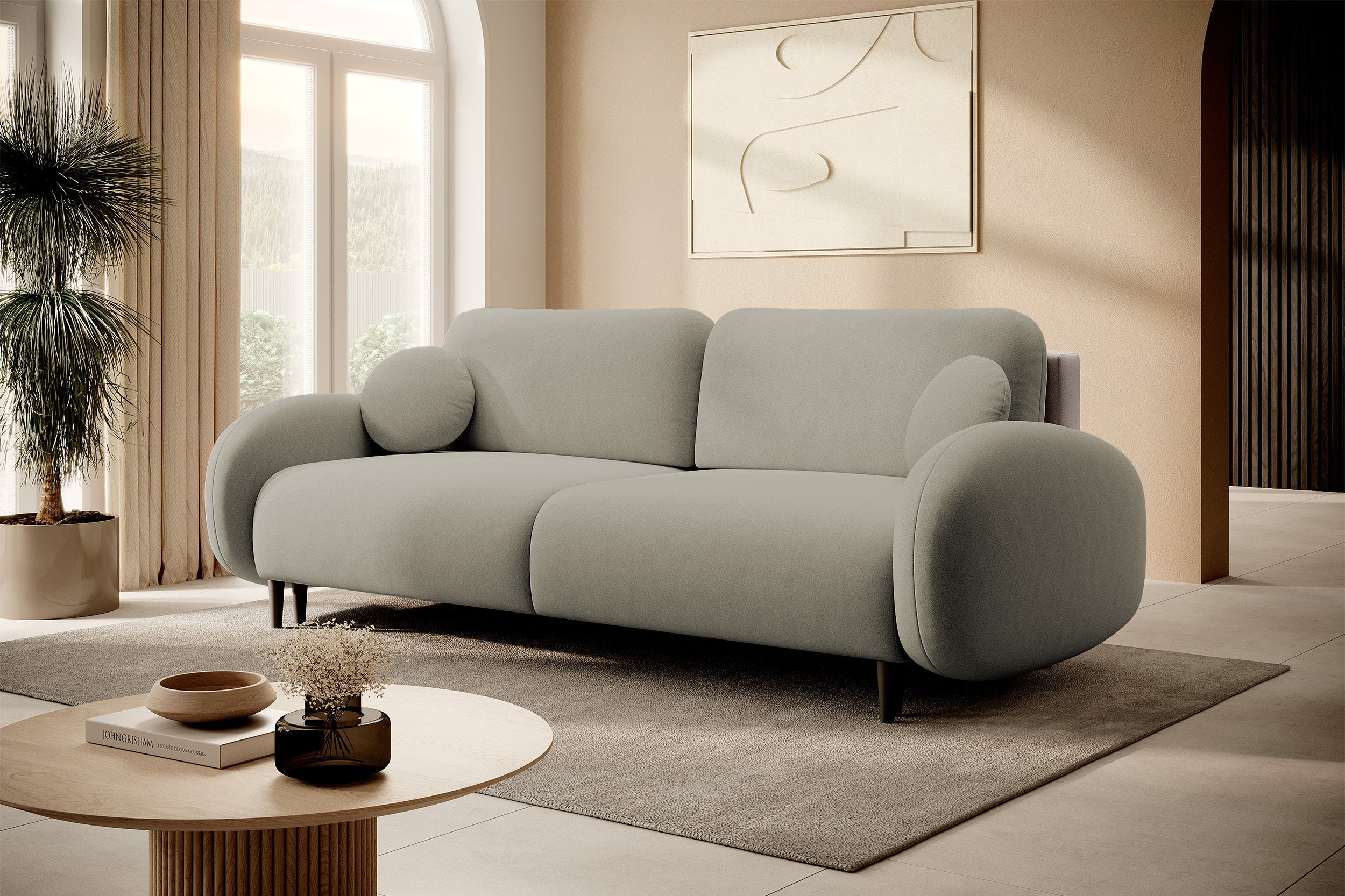 selsey-bafra-ausziehbares-sofa-mit-schlaffunktion-und-bettkasten-beige-samt image 2